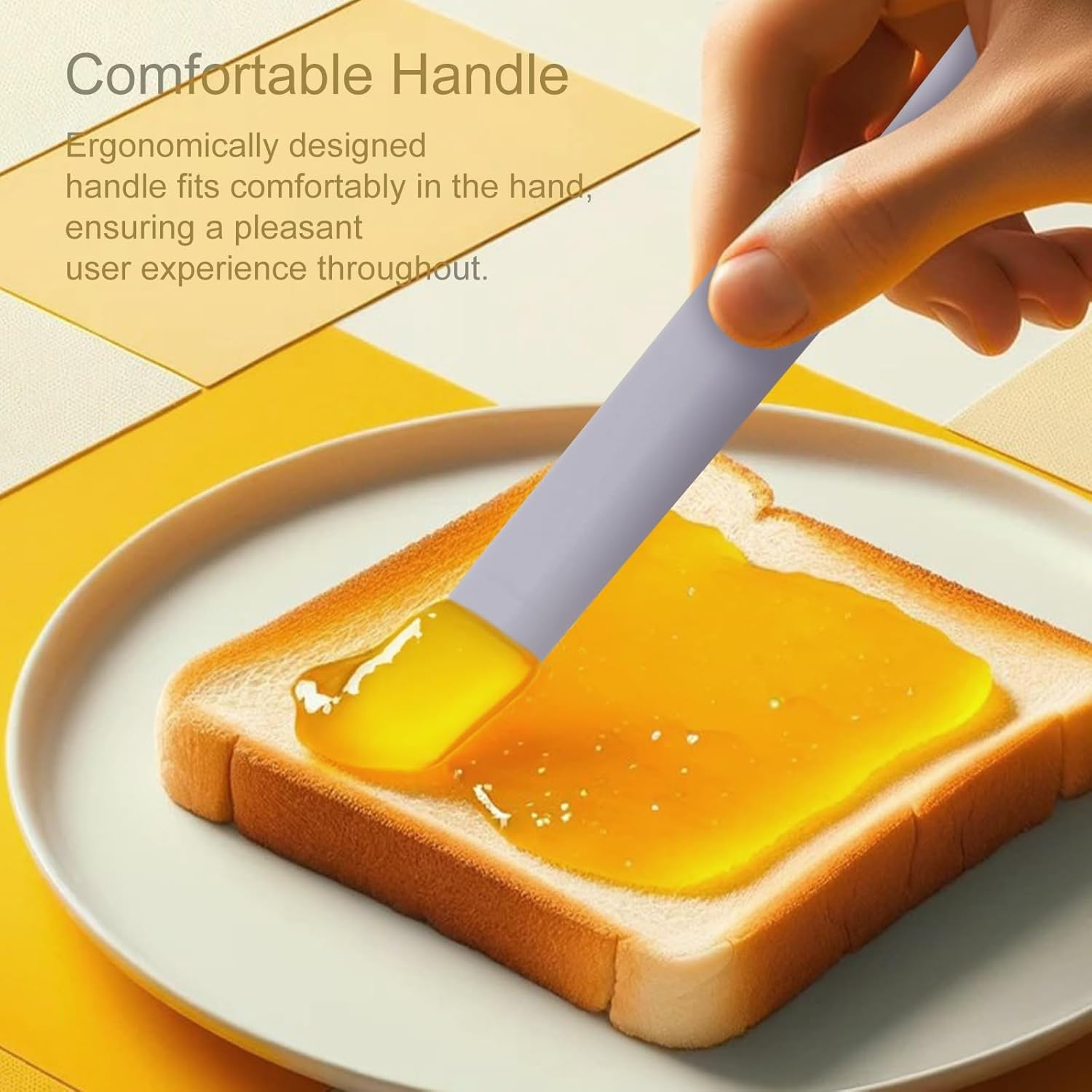 Jaasuee 4-Piece Non-Stick Wax Spatulas Set, Silicone Waxing Applicators for Hair Removal, Home Salon Body Use (Pink, Yellow, Purple, Green)