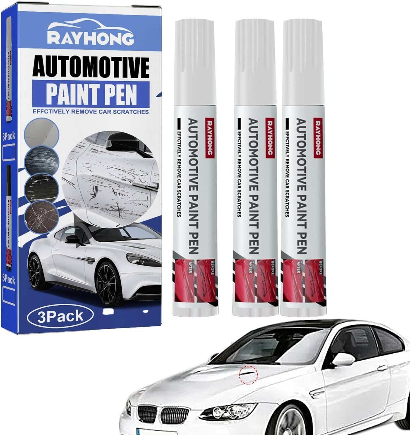 Car Scratch Remover Pen? - Durable Paint Pen,Vehicle Scratch Repair Pen Marker Paint Strop-Au image number 1