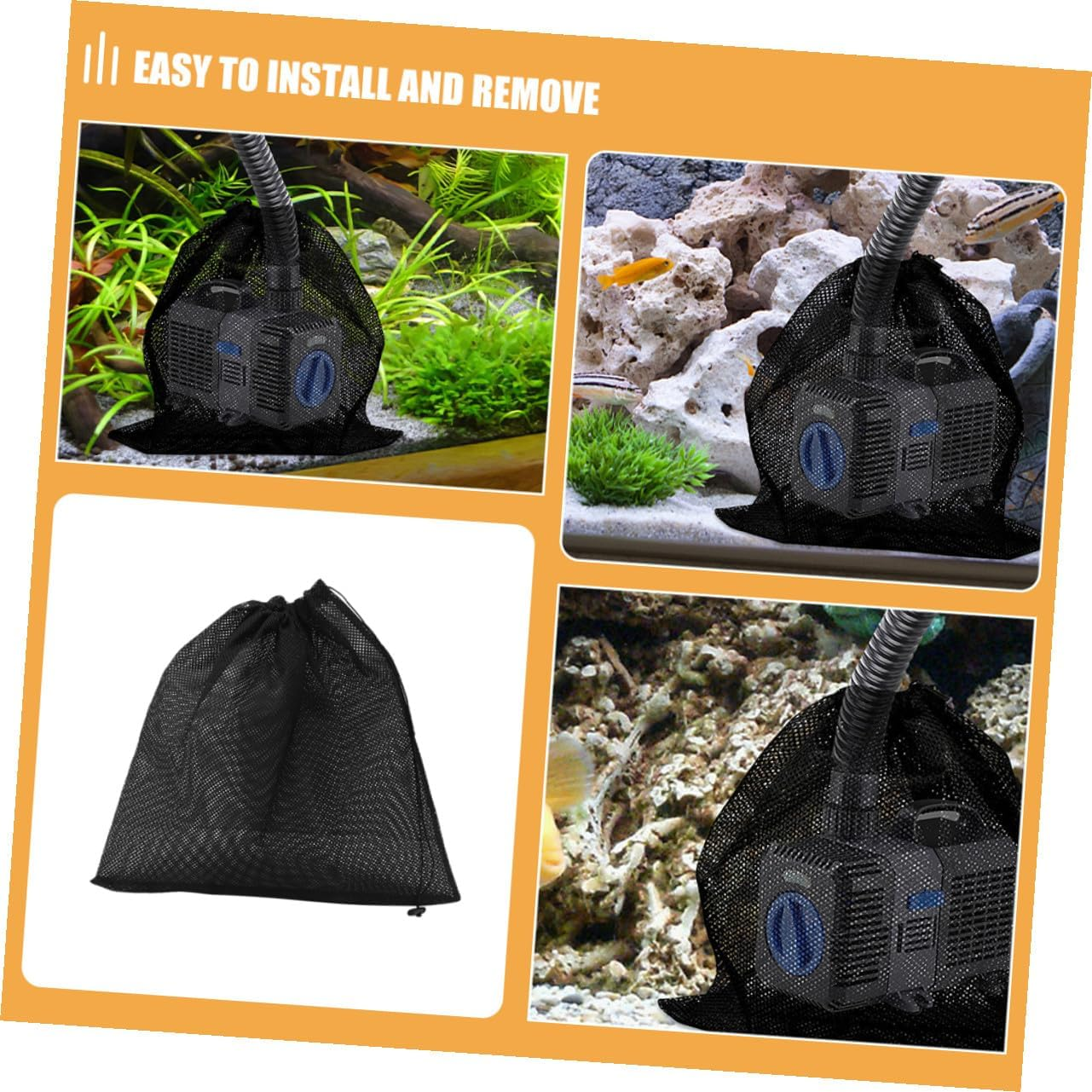 4Pcs Polyester Pump Filter Bags with Drawstring Mesh Mesh Bag for Swimming Pool Pumps Lightweight Tear-Resistant Filter Pouch for Debris Protection image number 5