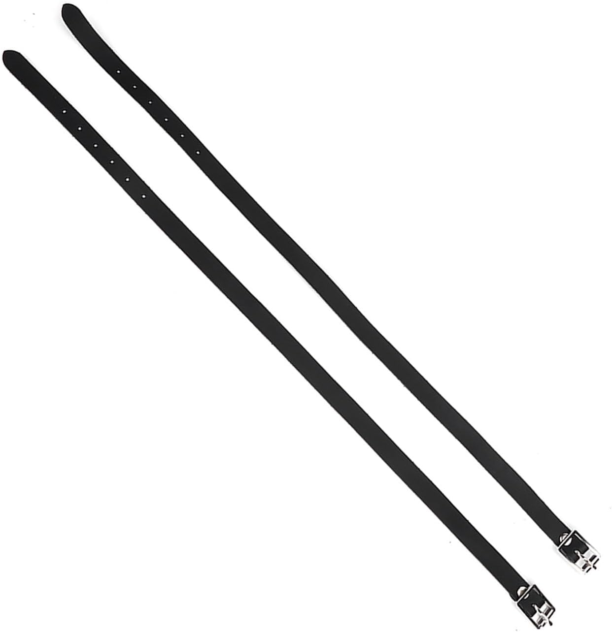 50Cm Horse Buckle Stirrup Belt Horse Stirrup Belt, Black Horse Stirrup Leathers Stainless Steel Horse Buckle Stirrup Leathers, for Horse image number 3