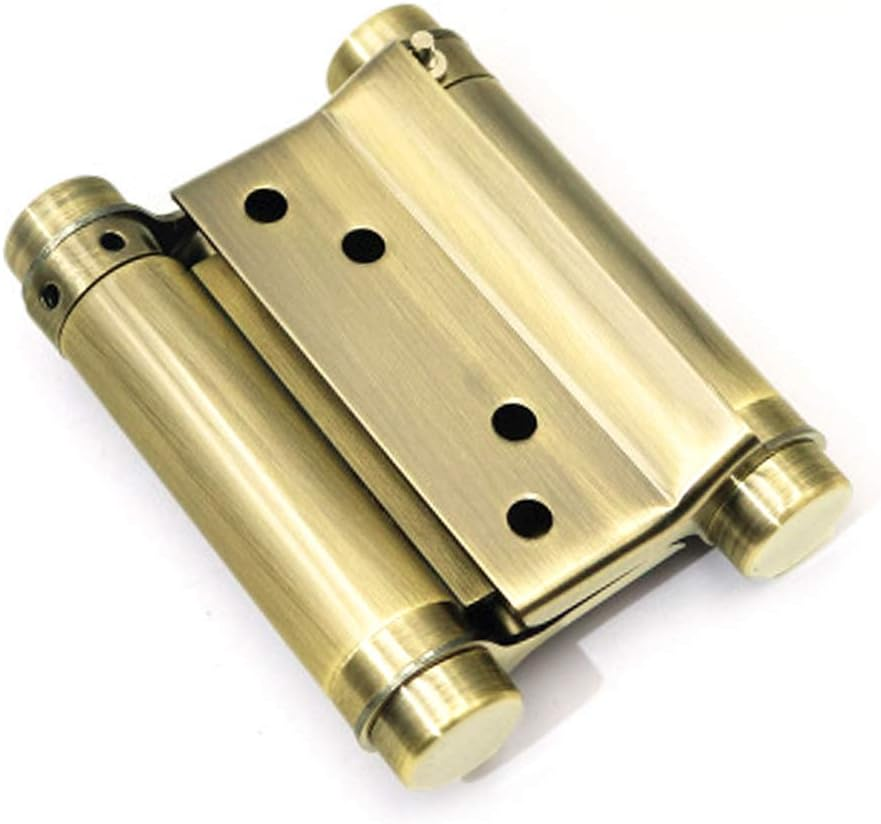 Pair of 3'' Stainless Steel Double Action Spring Door Hinge for Saloon Cafe Door Shop Multi-Color (Ancient Bronze)