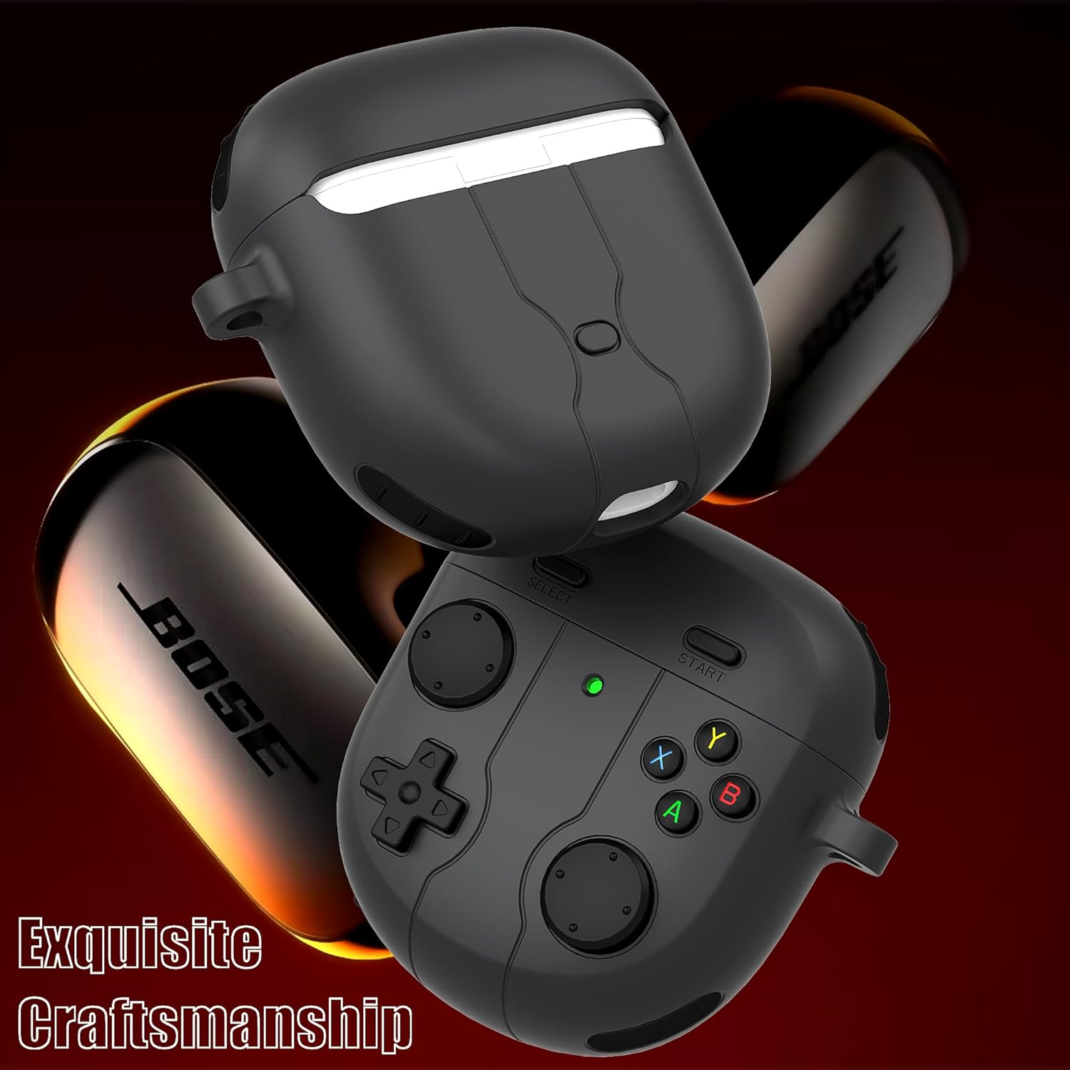 BEWZI Protective Case for Bose Quietcomfort Ultra/Quietcomfort Earbuds 2 Case Creativity 3D, Ultra Comfortable Soft Protective Cover for Quietcomfort Ultra Case (Deep Gray) - Deep Gray image number 3