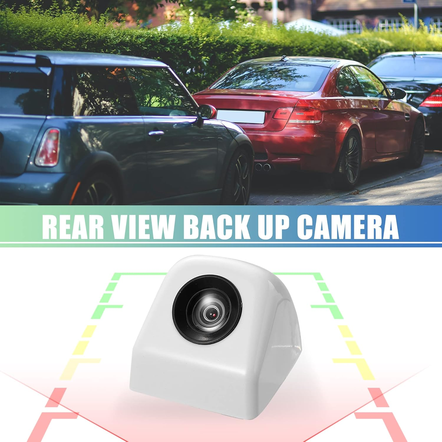 X AUTOHAUX Car 12V Rear View Back up Camera Rear Park Assist Reverse Camera 170 Degree Wide View Angle Rear View Camera White image number 2