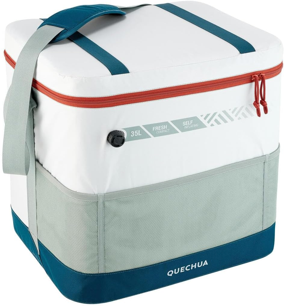 Decathlon - Quechua Compact Cooler Bag Verdigris 35 Litre Capacity - Cooler Bag