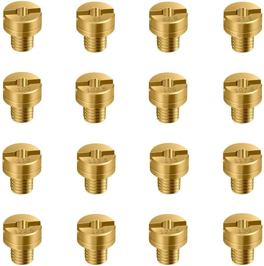 Strongthium Main Jet Kit for Mikuni HS HSR RS TM VM VM22 VM24 VM26 Carburetors Large round N100.604#90 ~ #130 image number 2