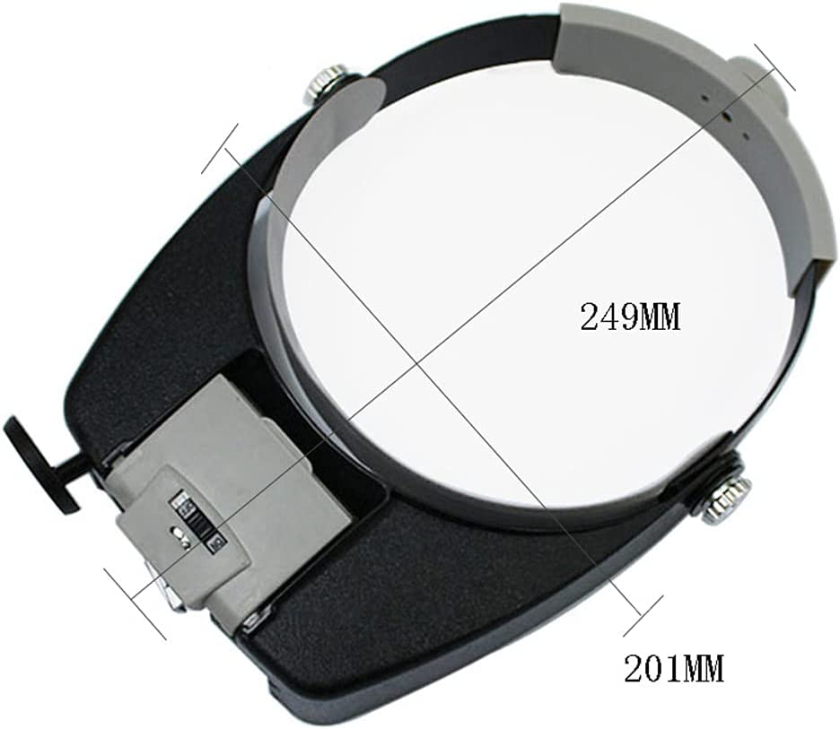 Meichoon Headband Magnifying Glasses,1.5X 3X 6.5X 8X Eyewear Magnifier with 2 LED Lights Head Lamp Loupe for Repairs Reading Jewelry Making image number 1
