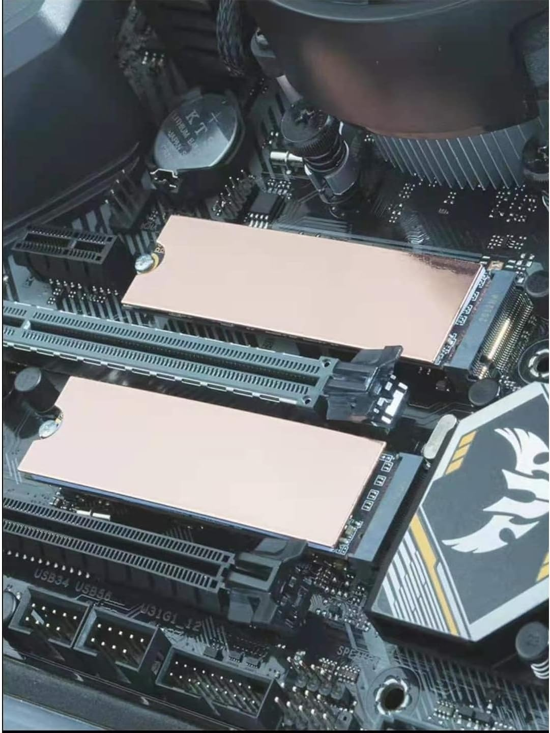 Easycargo Laptop M.2 Heatsink Kit, Copper M.2 Heat Sink + Thermal Pad 1Mm 0.5Mm for Cooling Laptop M.2 2280 SSD (4-Pack) - 2-Pack image number 4