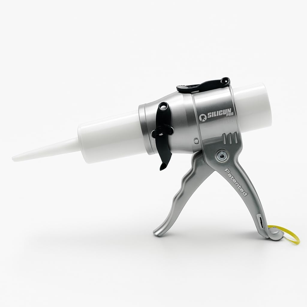 SILIGUN&trade; PRO Compact 24:1 Caulking Gun - No Drip Caulk Gun - Patent Design - Lightweight Aluminum Frame - Works with All 10 Oz Tubes (SILIGUN PRO) image number 6