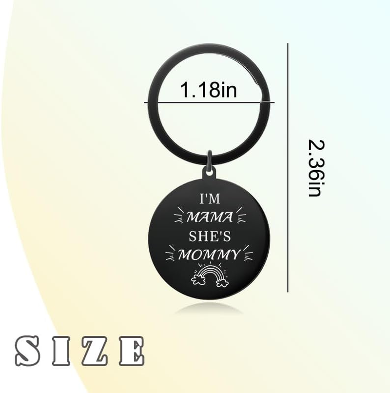 Lesbian Mothers Day Gifts for Mommy Mama Matching Gift Women Lgbt Lgbtq Couple Anniversary Mothers Day Presents for Mom Mother Hers and Hers Gifts for Lesbian Moms Matching Couple Keychains 2 Pcs image number 5