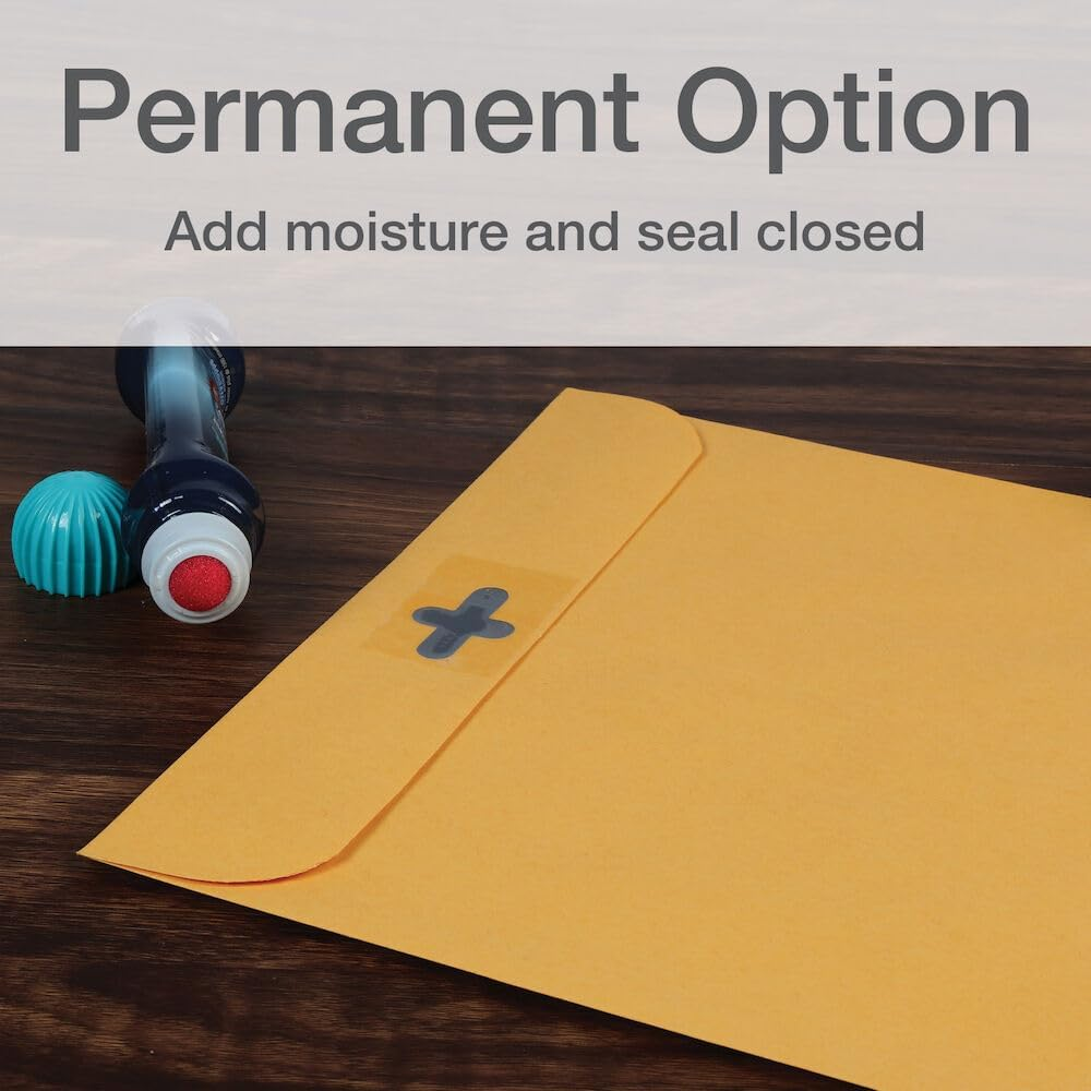 Quality Park Postage Saving Clearclasp Kraft Envelope, 97, Cheese Blade Flap, Clearclasp Closure, 10 X 13, Brown Kraft, 100/Box