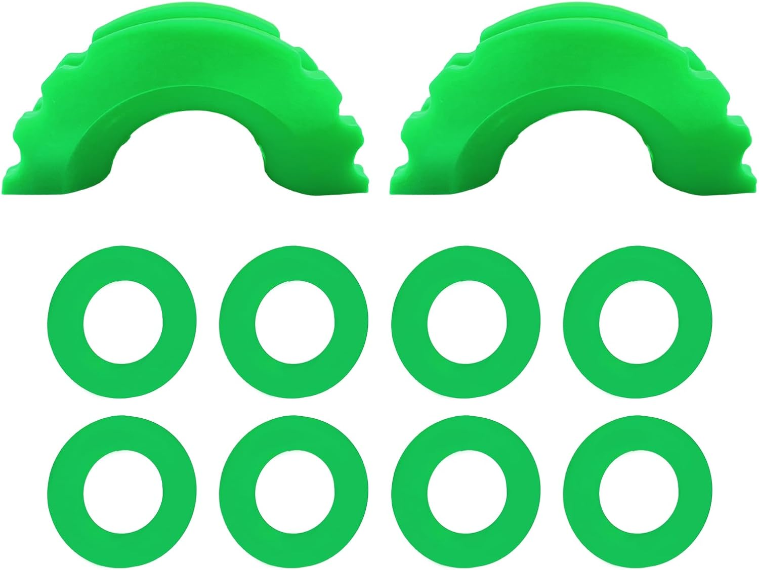 Wevdn D Ring Shackle Isolators Washers Kit, Rubber Shackle Isolators with Washers Fits Standard 3/4" Shackles, Soft Shackle Isolators Protect Shackle & Bumper Reduce Rattling (Black)