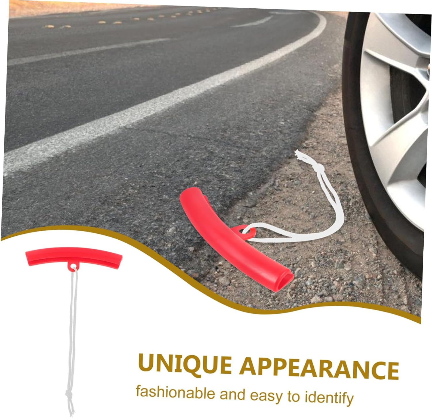 Beatifufu 4Pcs Car Wheel Rim Protectors Tire Guard Red Steel Rim Covers for Automotive and Motorcycle Wheel Replacement Accessories Random Color image number 1