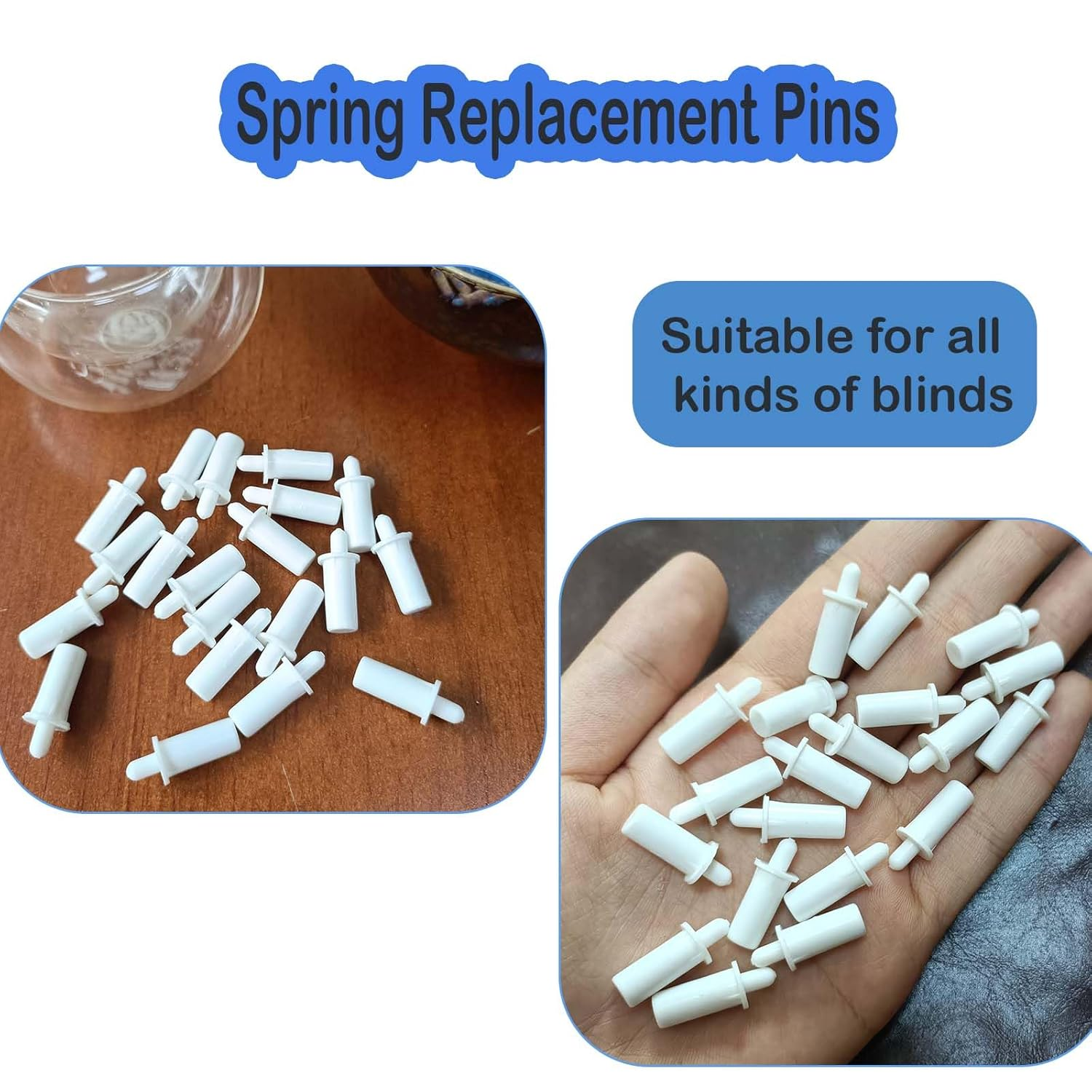 Loimon 20 Pcs Shutter Louver Repair Pins,Blind Bolt, Replacement Pins,Universal Fit for AU Window Shutters image number 2