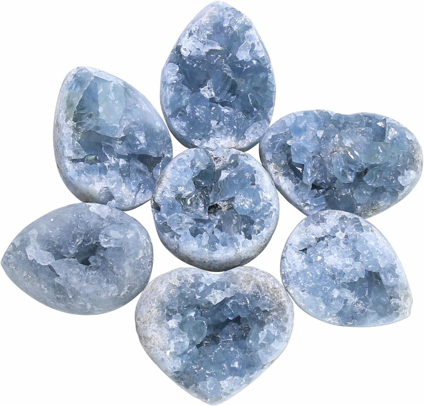 Nvzi Celestite Crystals, Crystal Clusters, Raw Crystals, Witchcraft Crystals, Blue Calcite Crystal, Angelite Crystal, Blue Crystal, Witchcraft Supplies, Crystals and Healing Stones(100-150G) image number 3