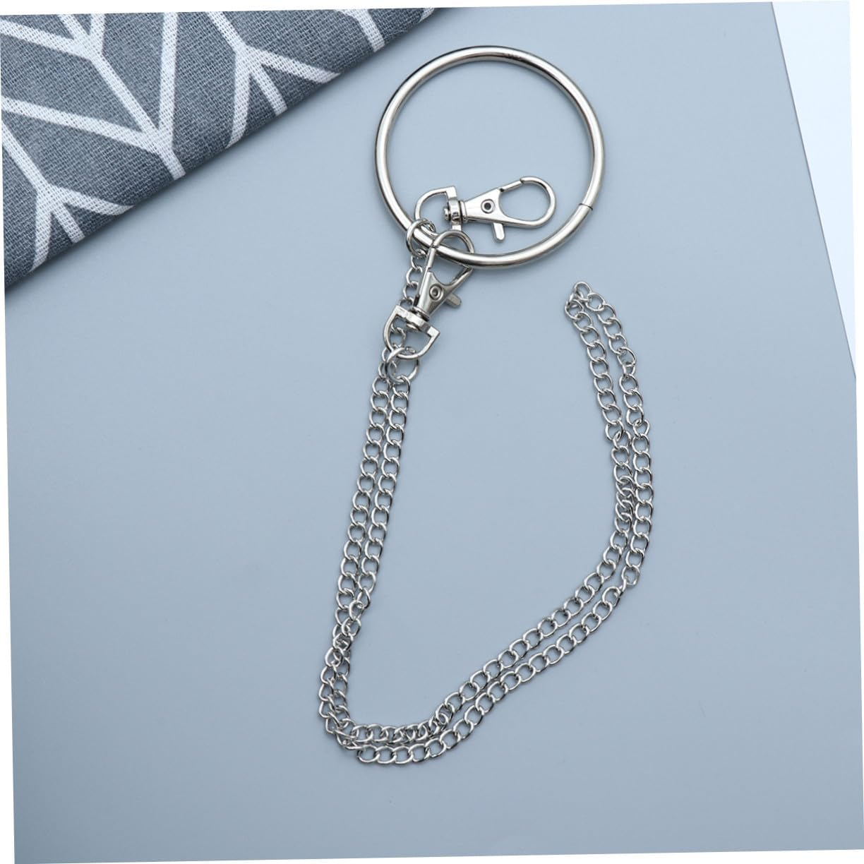 SEWACC Punk Wallet Chain for Pants Trousers Key Chain Silver Hip Hop Gothic Waist Accessory Stylish Jean Link for Men Women