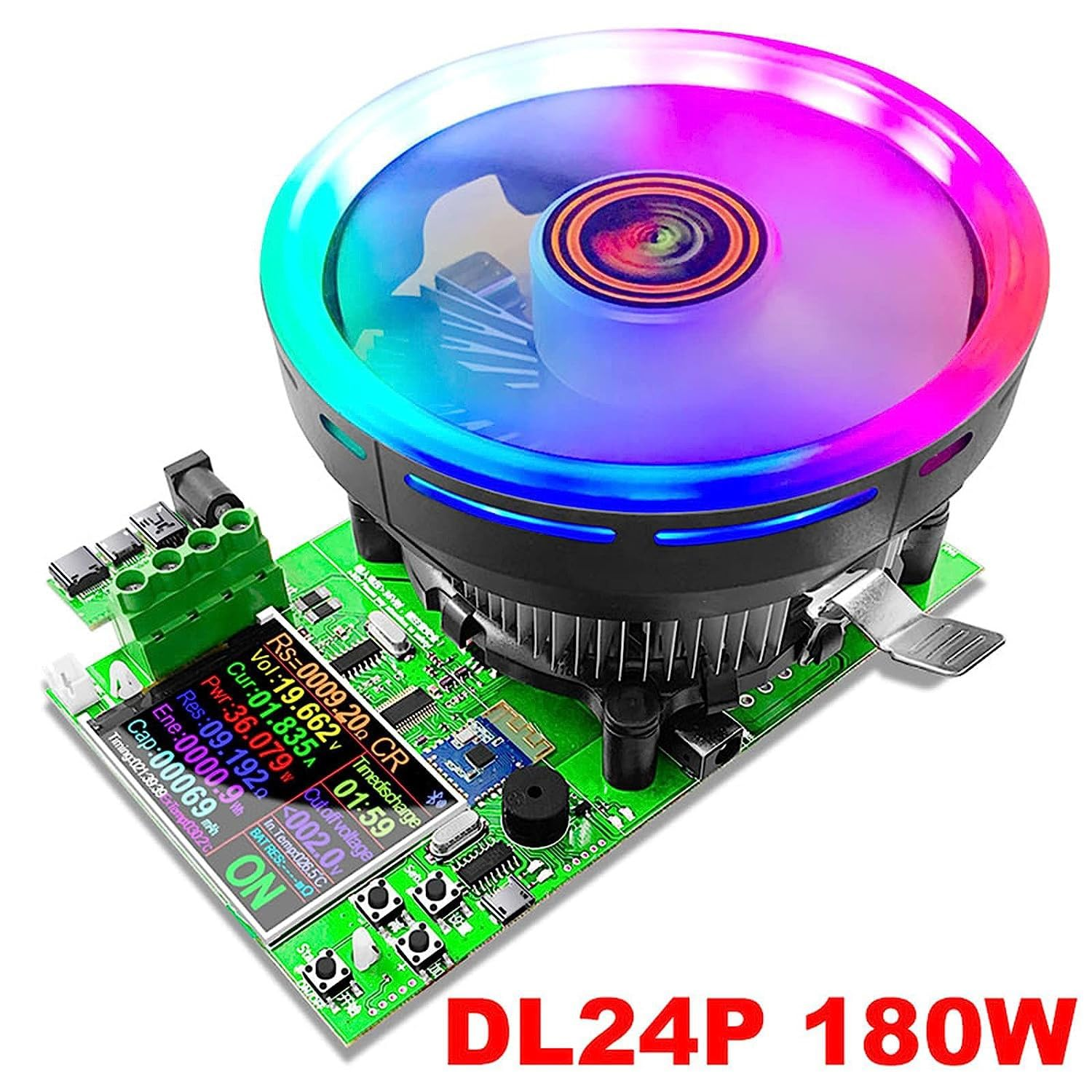 Electronic Multitester, USB Tester Electronic Load, 180 W Upgrade Discharge Power Meter Check Battery Capacity for Monitoring