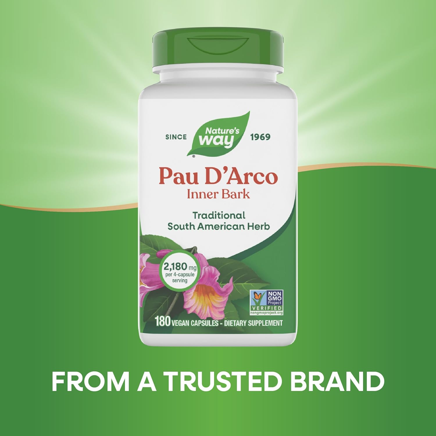 Nature'S Way Premium Herbal Pau D&rsquo;Arco Inner Bark 545 Mg per Capsule, 180 Vcaps image number 2