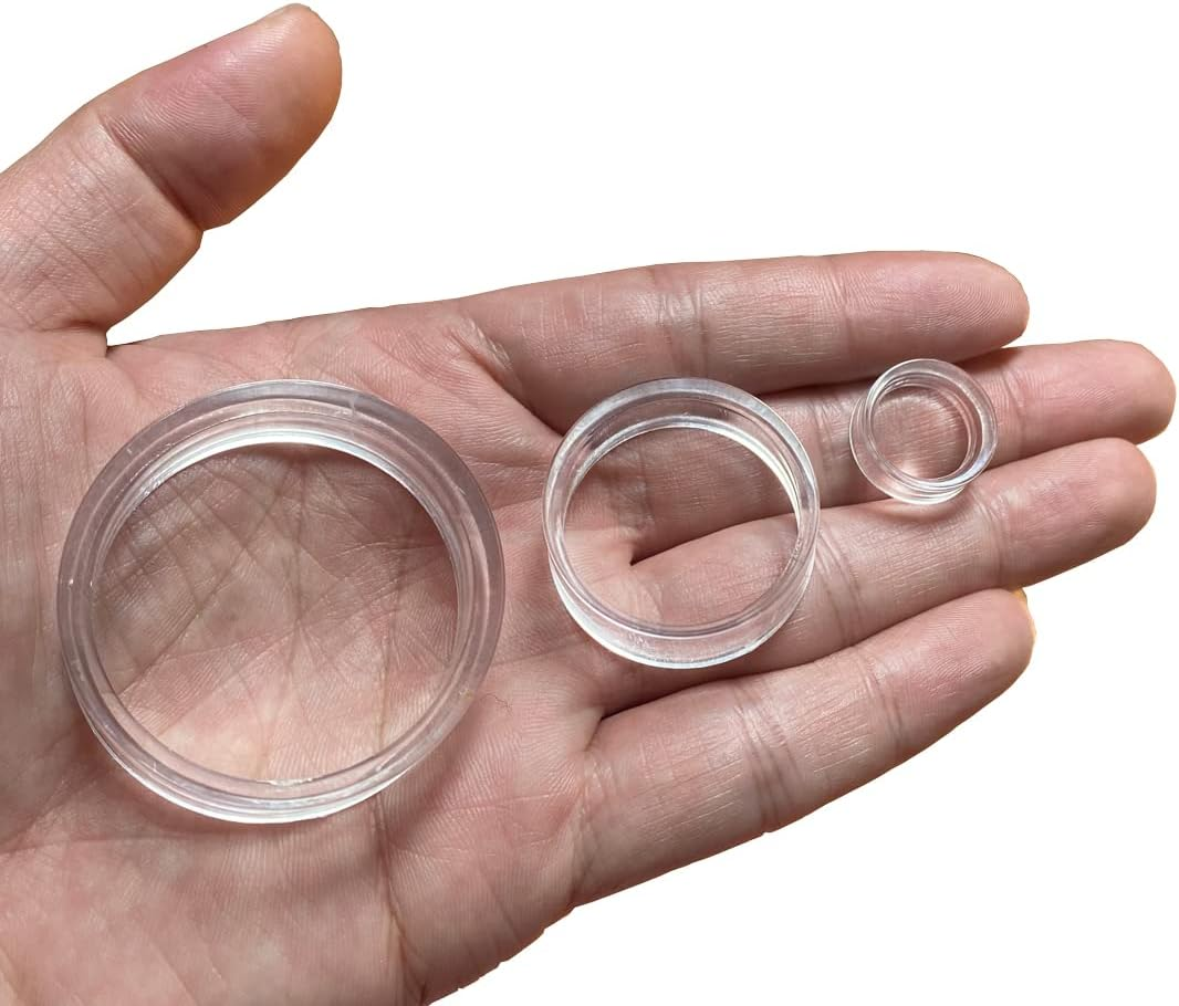 TERDEWE 48Pcs Clear Sphere Stand, Ball Stand Holder Rings - round Acrylic Plastic Display for Golf, Baseball, Softball, Tennis, Spheres, Marbles, Collection - 3 Sizes - 3 Sizes / 105 Pcs image number 6