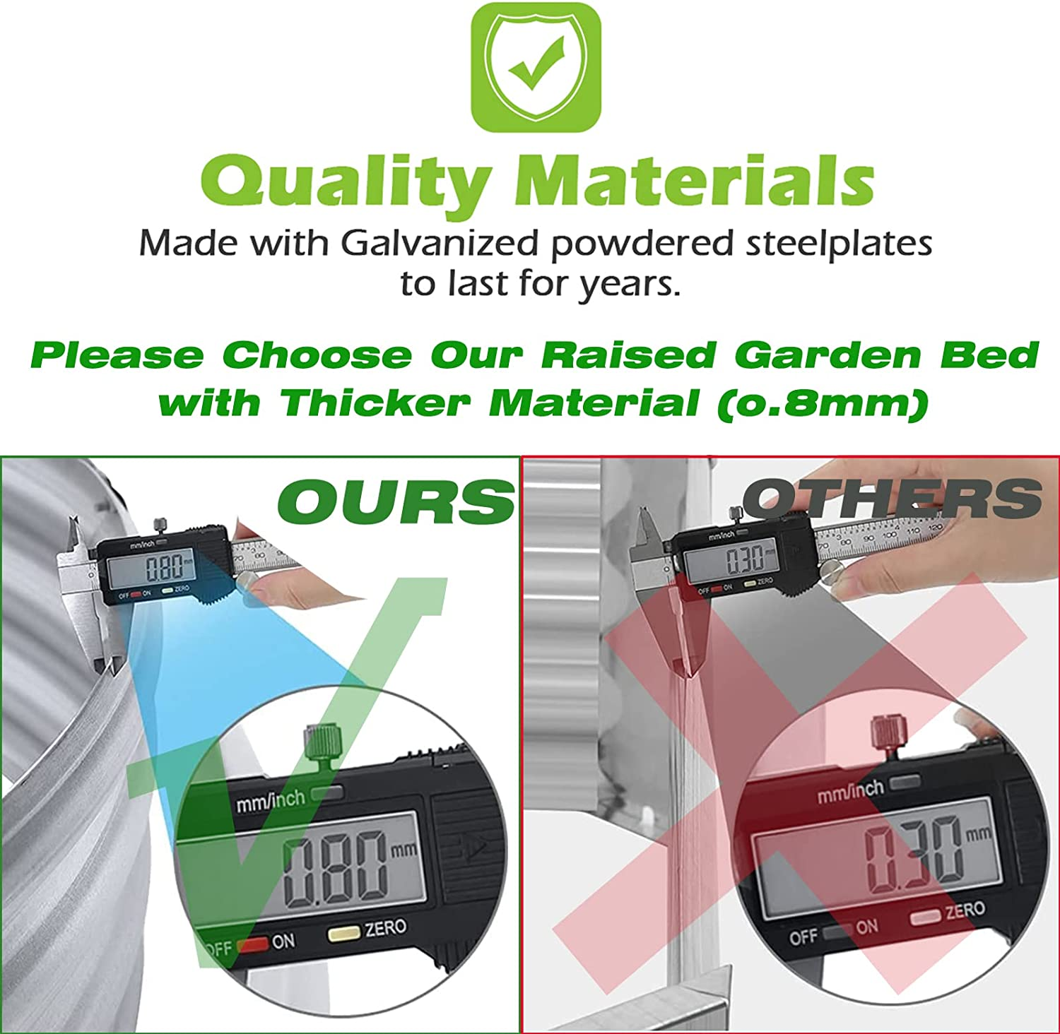 Raised Garden Bed Galvanized Planter Box Outdoor, 5Ft Oval Large Rot-Resistant Metal Garden Bed Planter for Vegetables Flower Herb (Silver) image number 4