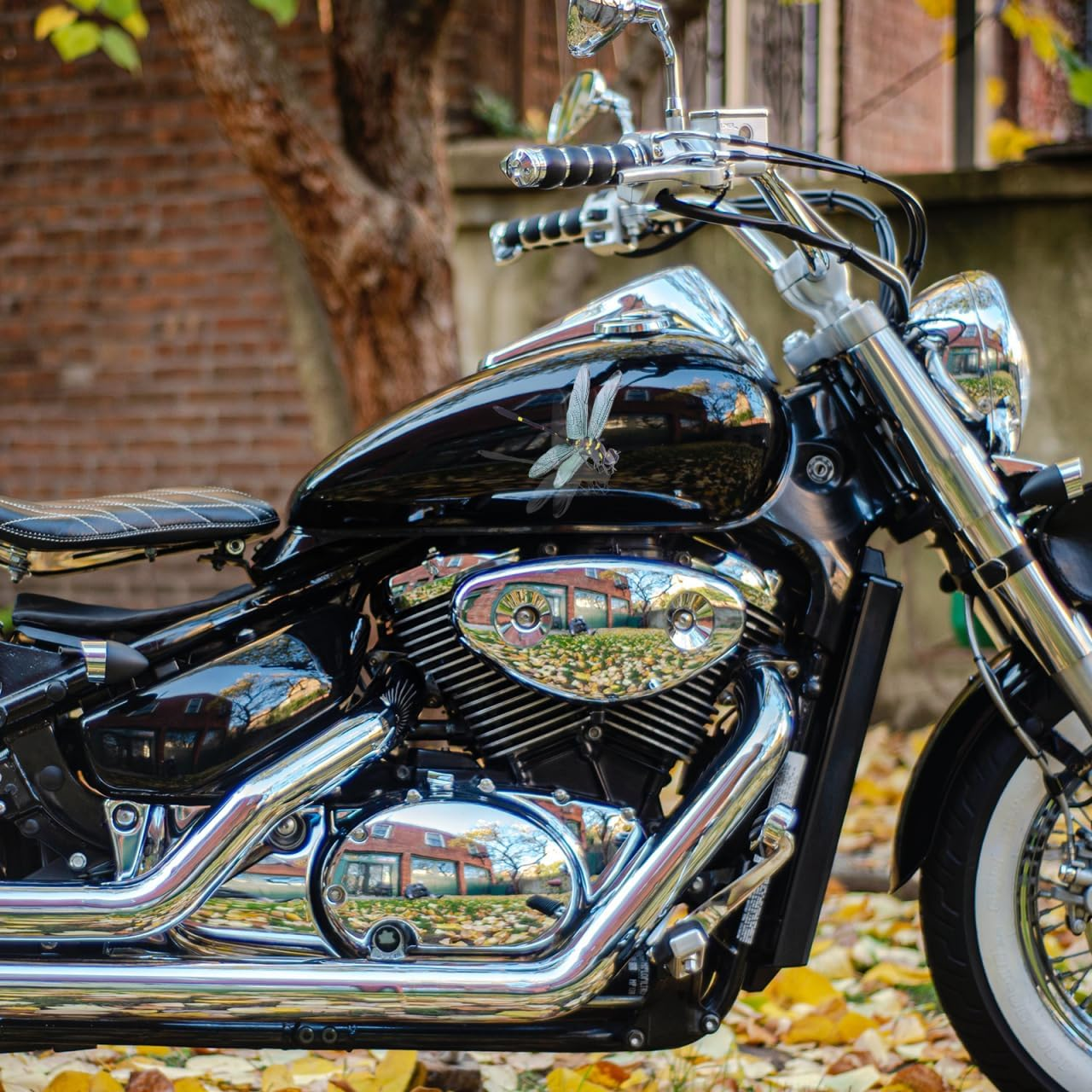 OSALADI Realistic 3D Insect Car Sticker Wall Decor Dragonfly Decals Easy Apply image number 1