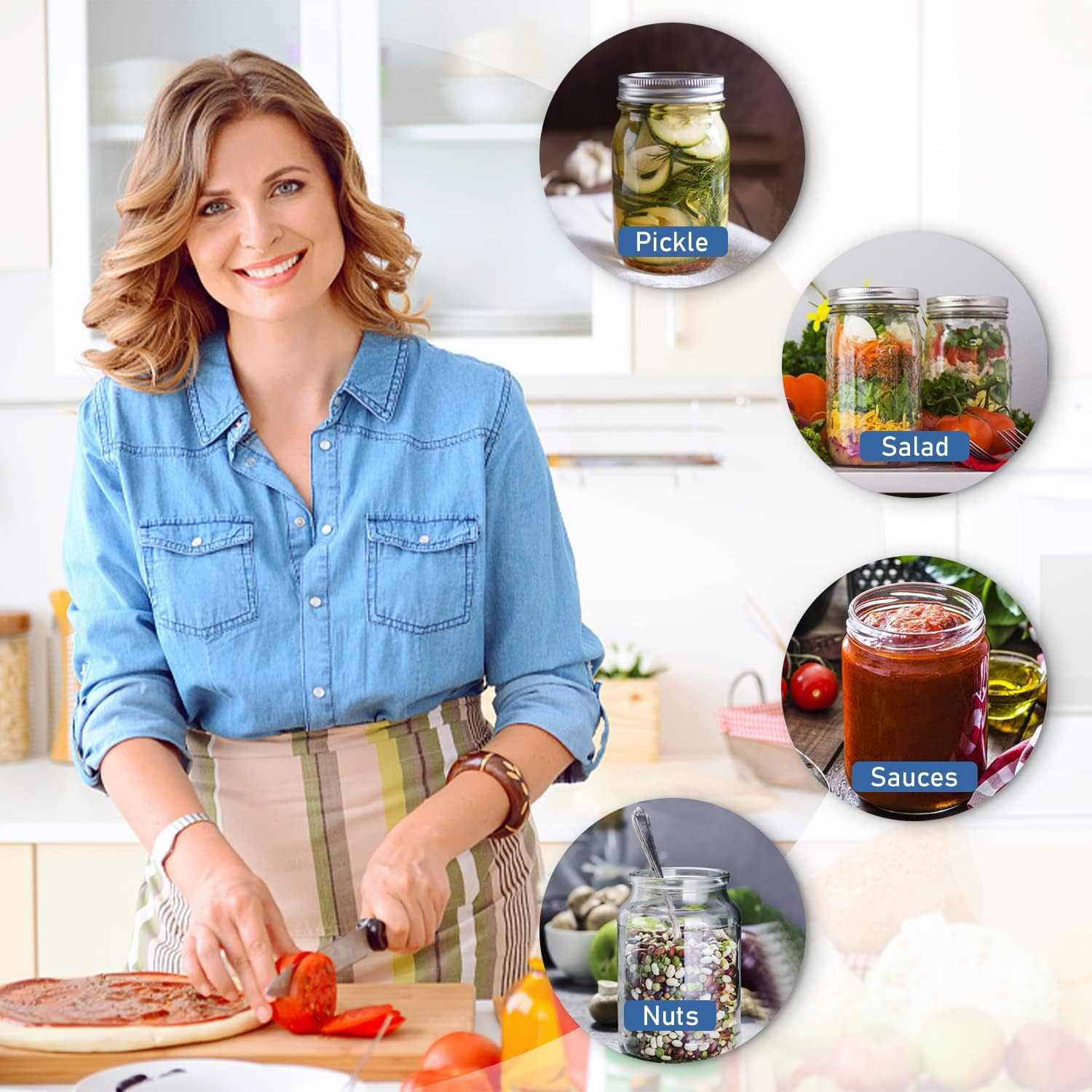 RECAT Mason Jar Vacuum Sealer Kit for Foodsaver with Accessory Hose for Wide and Regular Mouth Jars, Manual Portable Pump and Lid Opener image number 4