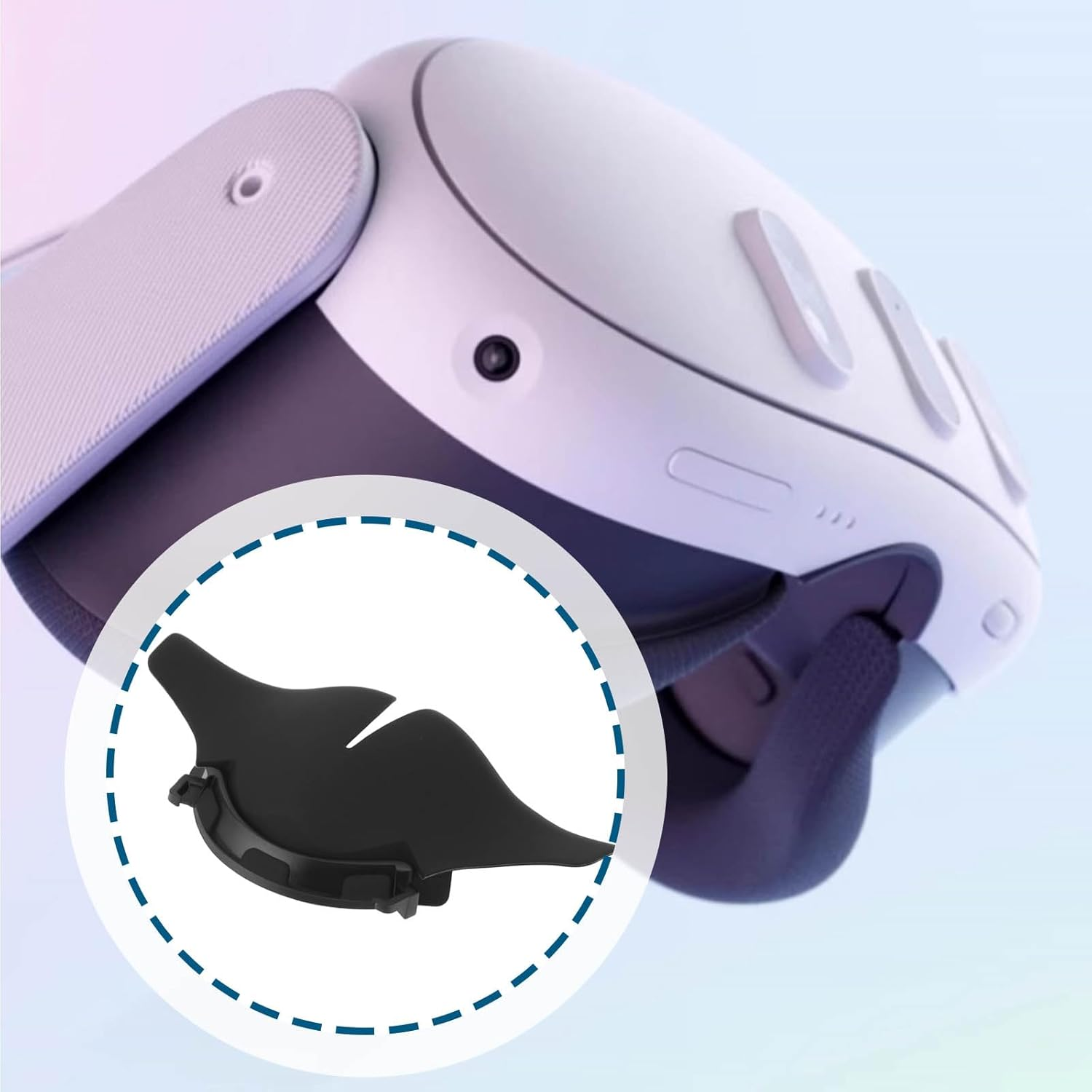 LT Easiyl 1Pc Anti-Leakage Nose Cover Silicone Light-Blocking Nose Pad Compatible with Meta Oculus Quest 3 VR Headset Upgrade Accessories image number 6