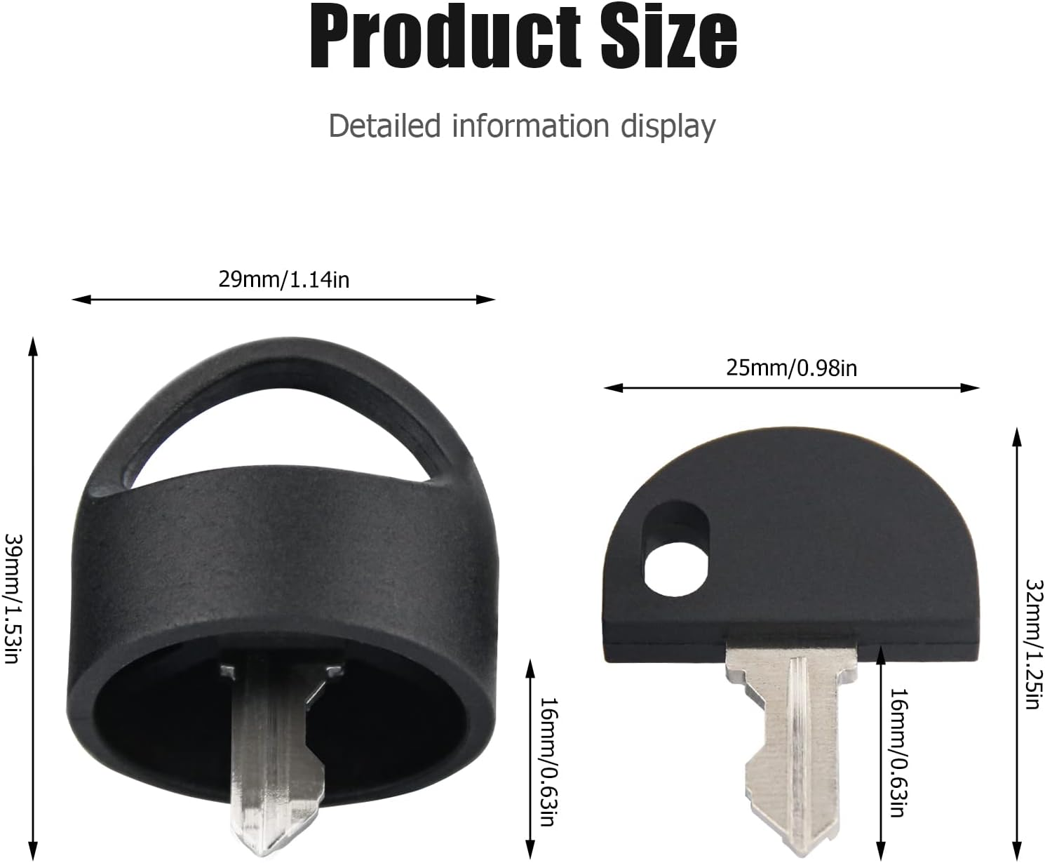 Easy Pull Key for Pride Mobility Scooter, Key Replacement Parts Accessories for All Pride, Victory and Go-Go Mobility Scooters Power Wheel Chairs, 2 Set image number 6