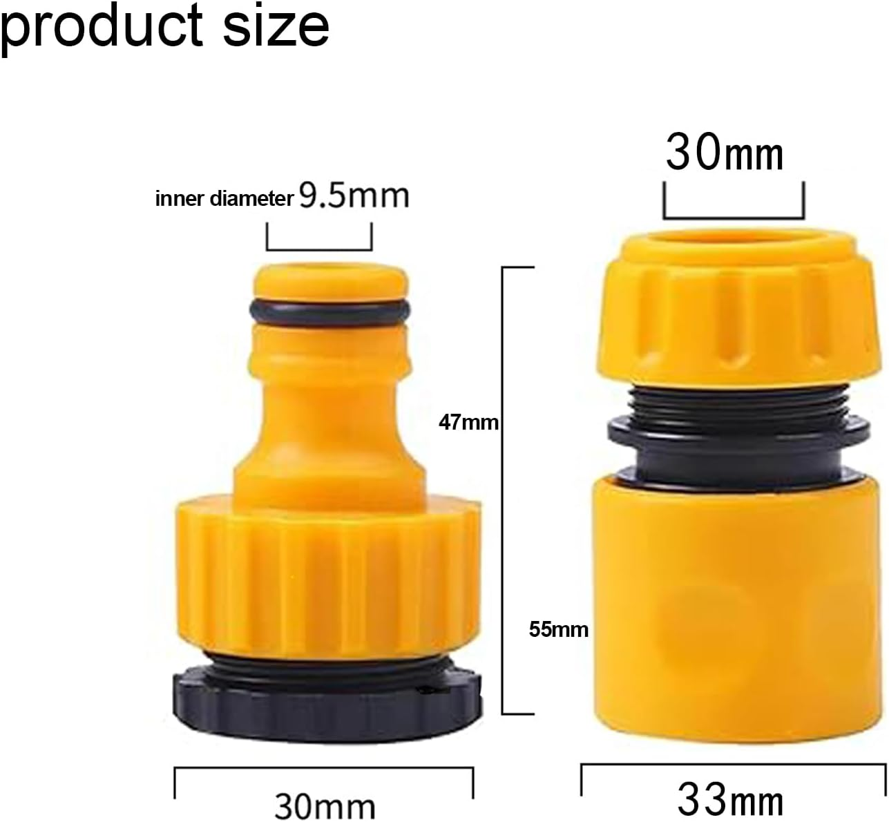 WEZCHUGHAOL 3/4 Inch Hose Pipe Adaptor, Garden Water Hose Nozzle Connector, BSP Threaded Quick Connect Fittings for Car Washg image number 4