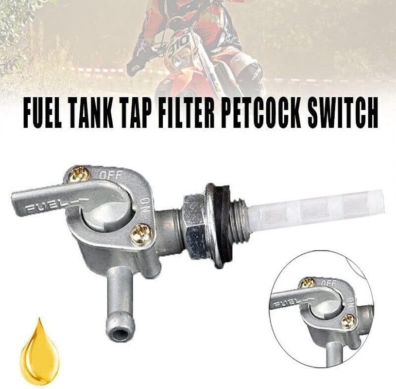 AIMALL Fuel Tank Tap Filter Petcock Switch 110Cc 125Cc PIT PRO Quad Dirt Bike ATV Buggy with 13Mm Insert Thread, Fuel Filter for ATV, Dune Buggy image number 2