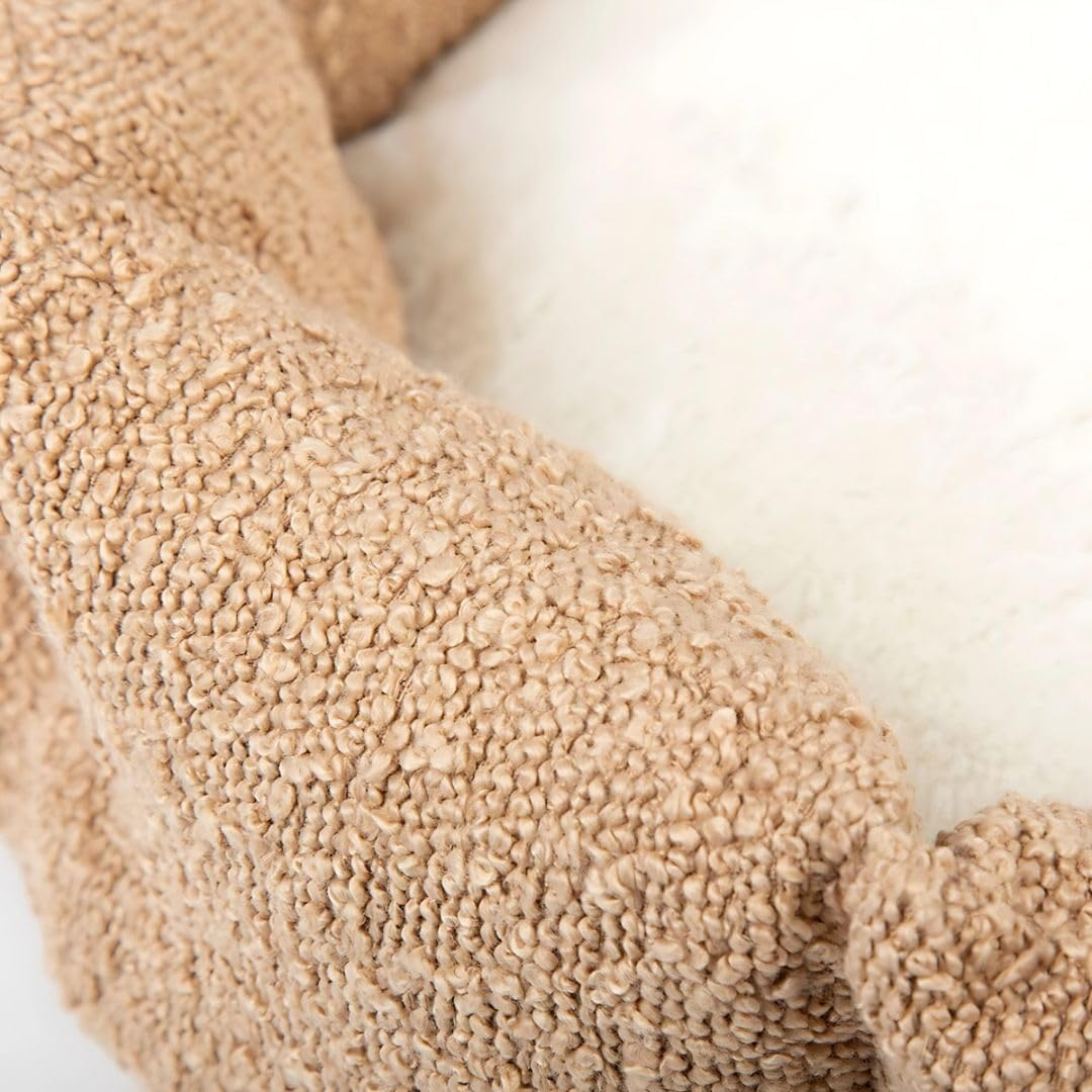 Scruffs Boucle Cat Bed 45Cm - Desert Brown, Super-Soft Plush Comfort, One-Piece Support, Non-Slip Base, Machine Washable, Ideal for Secure and Cosy Pet Resting, Enhances Lounge D&eacute;cor image number 1