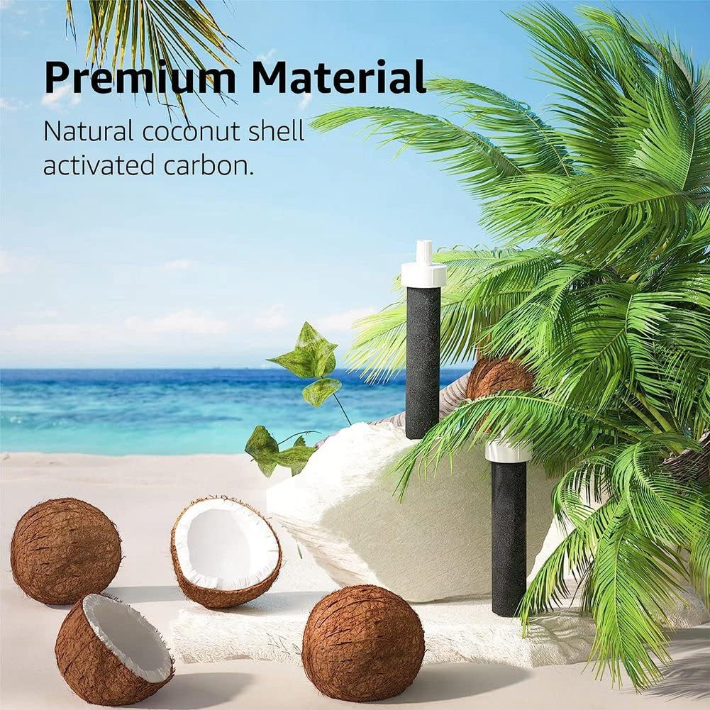 Gyorwst Replacement Accessories Activated Carbon Water Bottles Filters for BB06, Hard Edge, Sport Bottles Filters, 10 Count