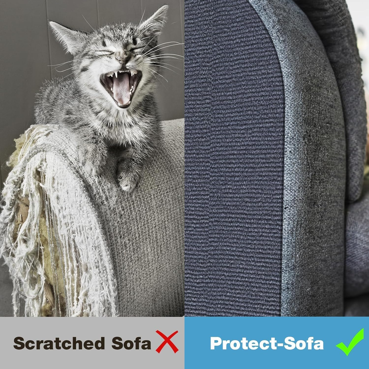 [200 Cm X 40 Cm] Scratching Mat for Cats, Climbing Cat Scratches, DIY Cut to Size, Self-Adhesive Carpet Cat Mat Underlay, Scratching Board, Cat Scratch Protection, Antiscratch for Furniture, Couch,