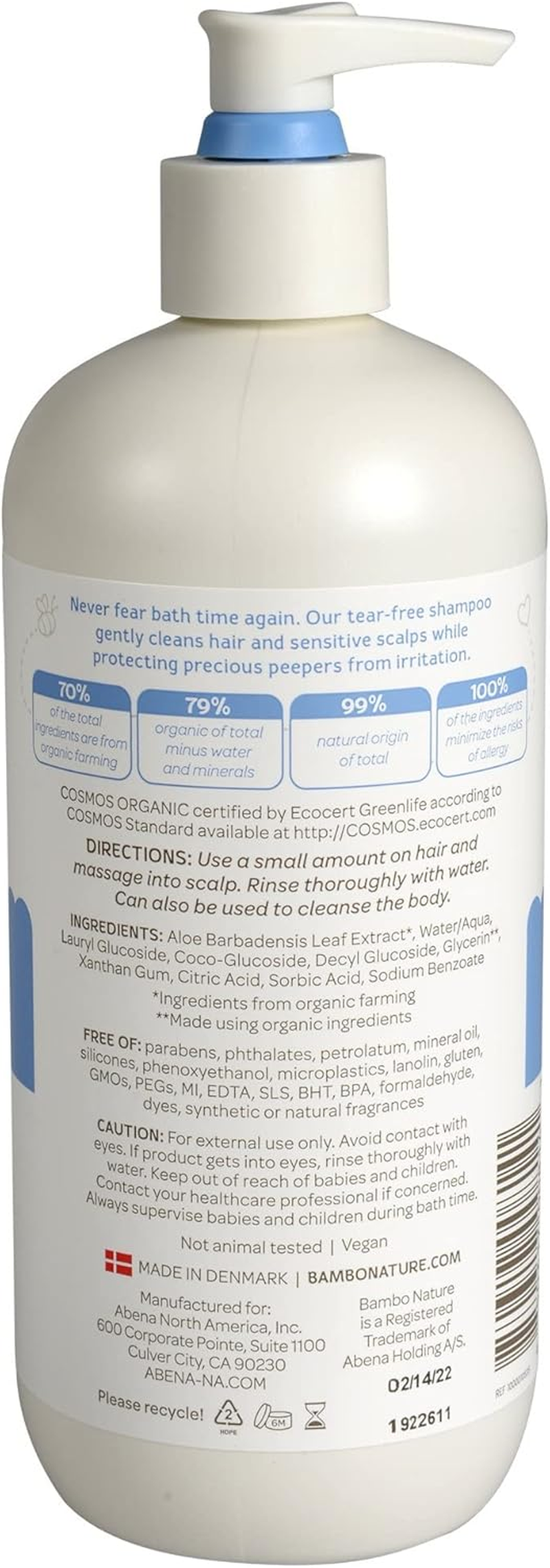 Bambo Nature Bambo Nature Tear Clear Baby Shampoo, 16.9 Fl Ounce, 6 Bottles/Box, 16.9 Fl Ounce (1000010535) image number 1