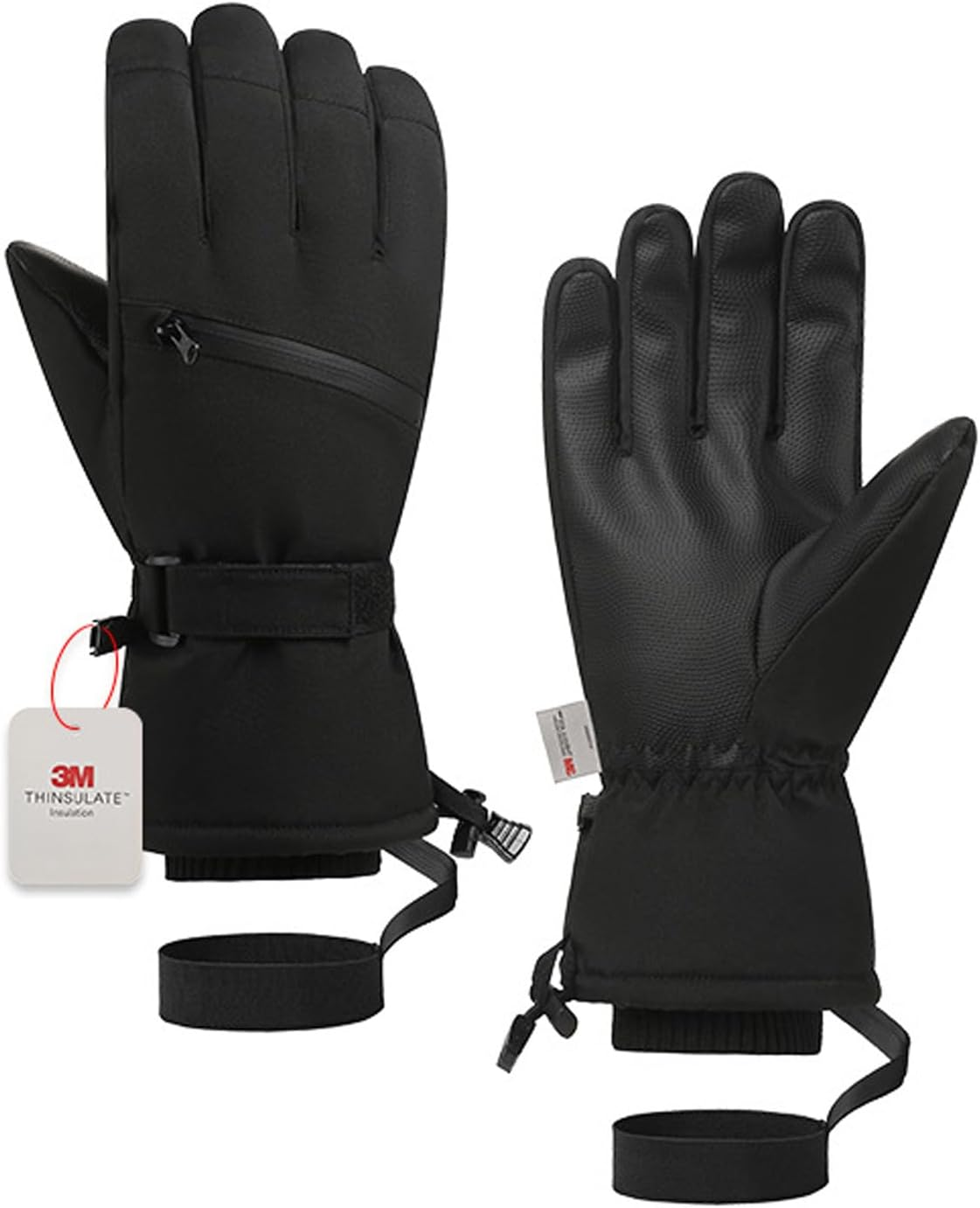 ZANZER Pro Ski Gloves, 3M Thinsulate Insulated Double-Layer Waterproof, Touchscreen Snow Gloves for Skiing, Winter Cycling