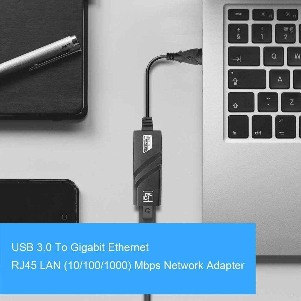 USB 3.0 to Gigabit RJ45 Ethernet LAN Adapter 1000Mbps for PC Laptop Mac image number 2