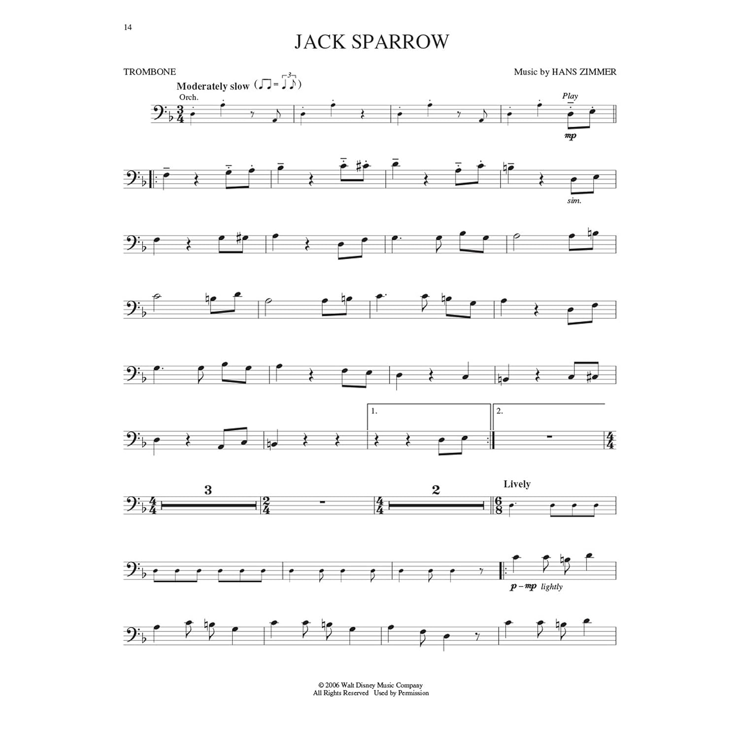 Pirates of the Caribbean: for Trombone (Hal Leonard Instrumental Play-Along): Instrumental Play-Along - from the Motion Picture Soundtrack image number 4