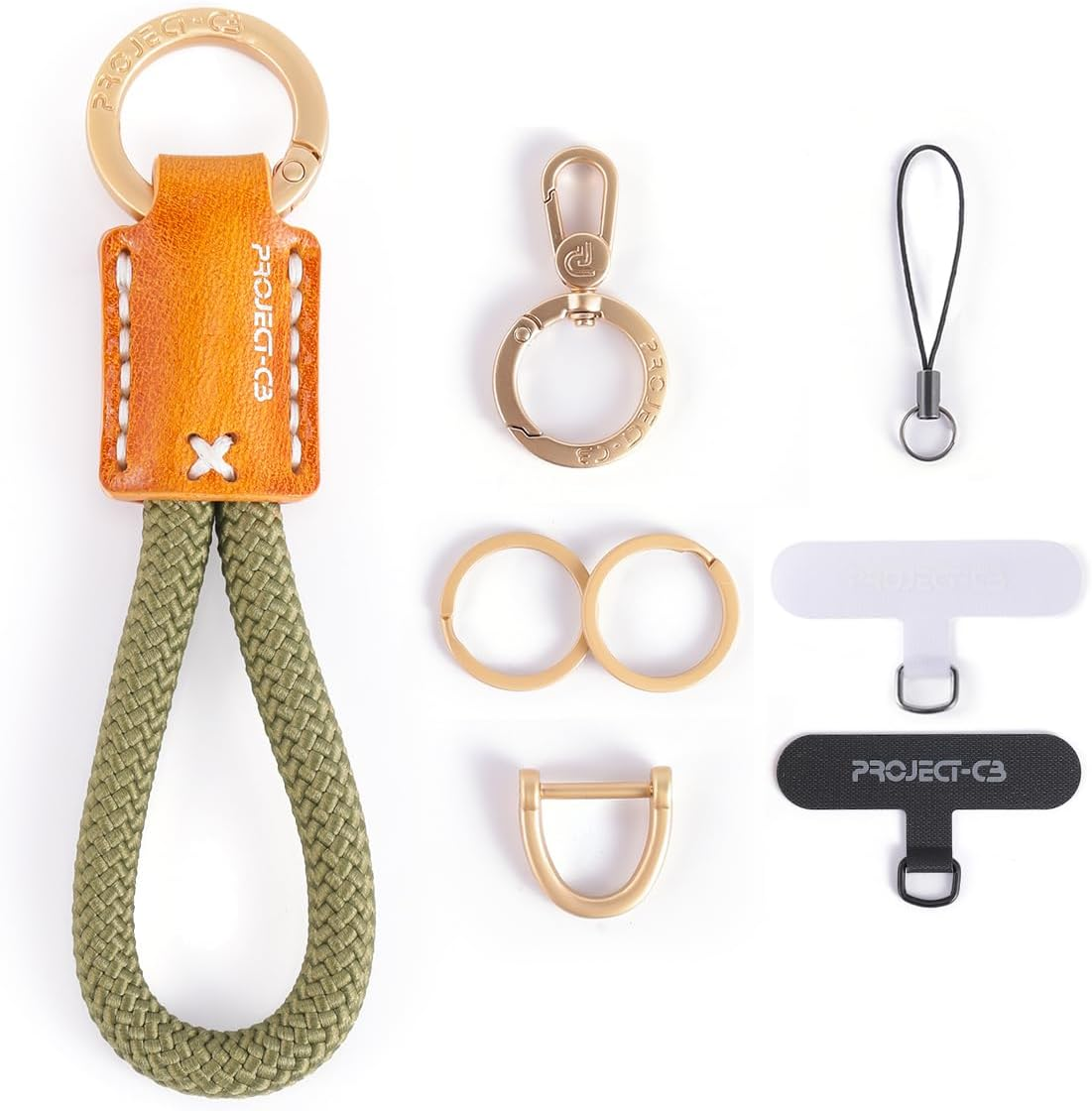 Project-Cb Phone Finger Ring Strap 1,Phone Tether Tab 2,Phone Lanyard,Phone Strap,Key Chain,Key Ring 2,Charms for Phone Case,Phone Accessories