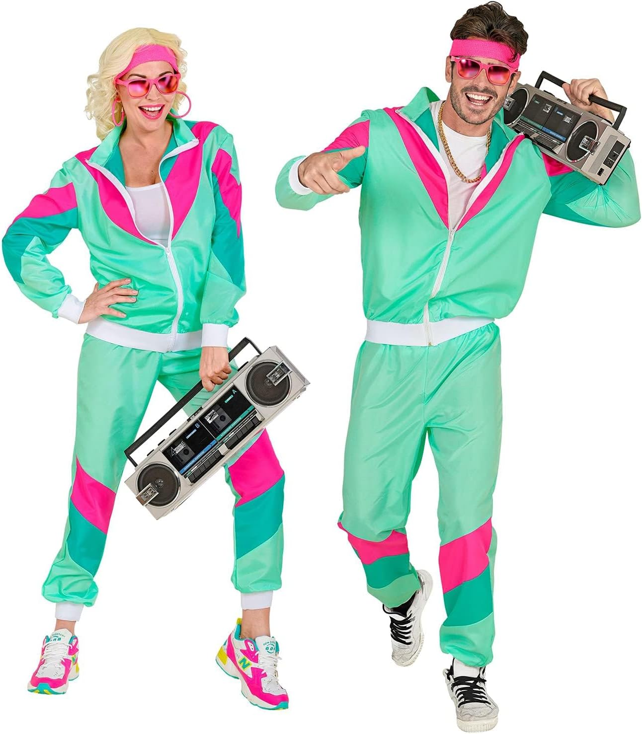 Widmann 97073 Costume Tuta Anni 80 L Pink #9707 image number 6