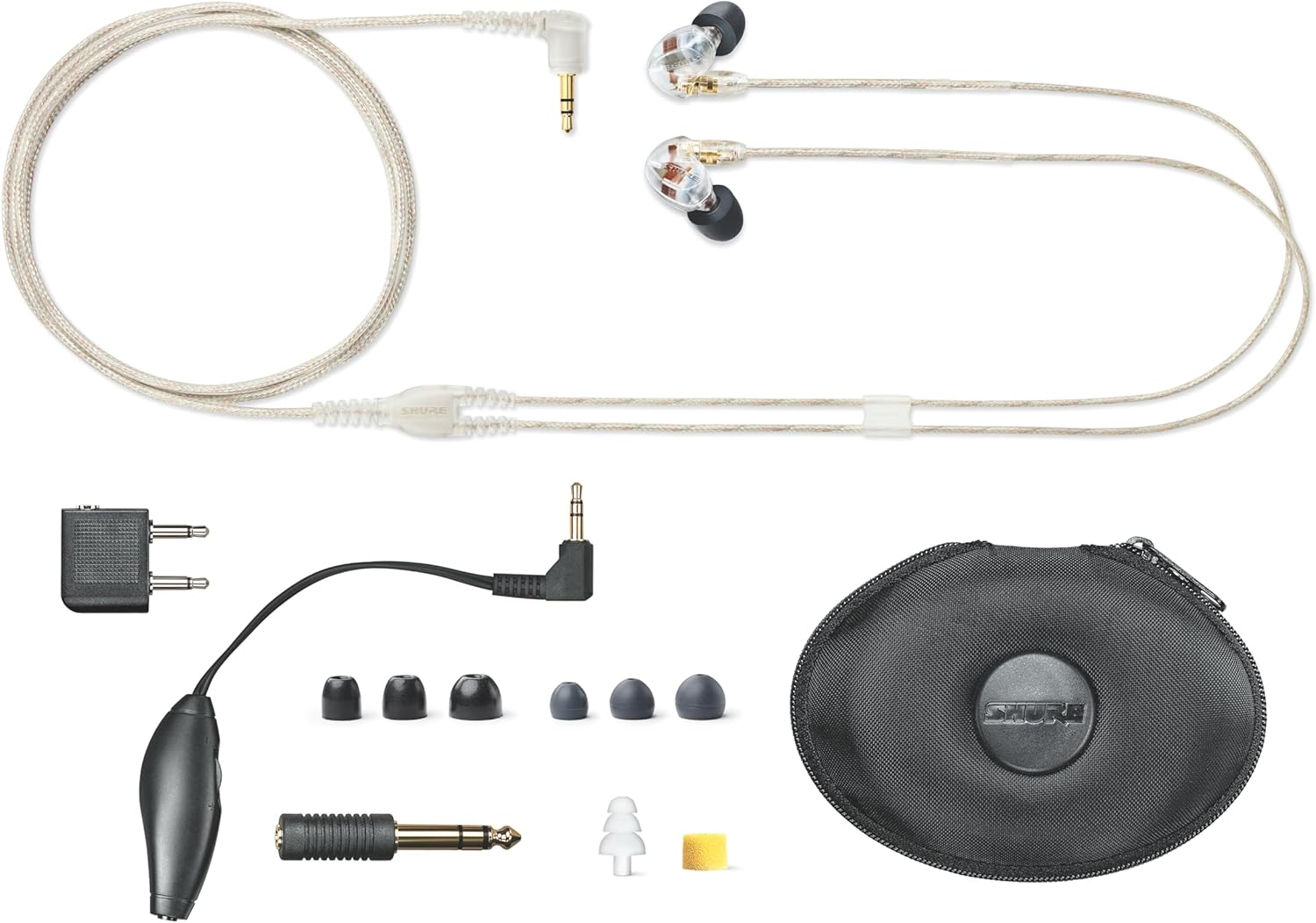 Shure SE535-CL Triple High-Definition Microdriver Earphone with Detachable Cable (Clear) image number 1