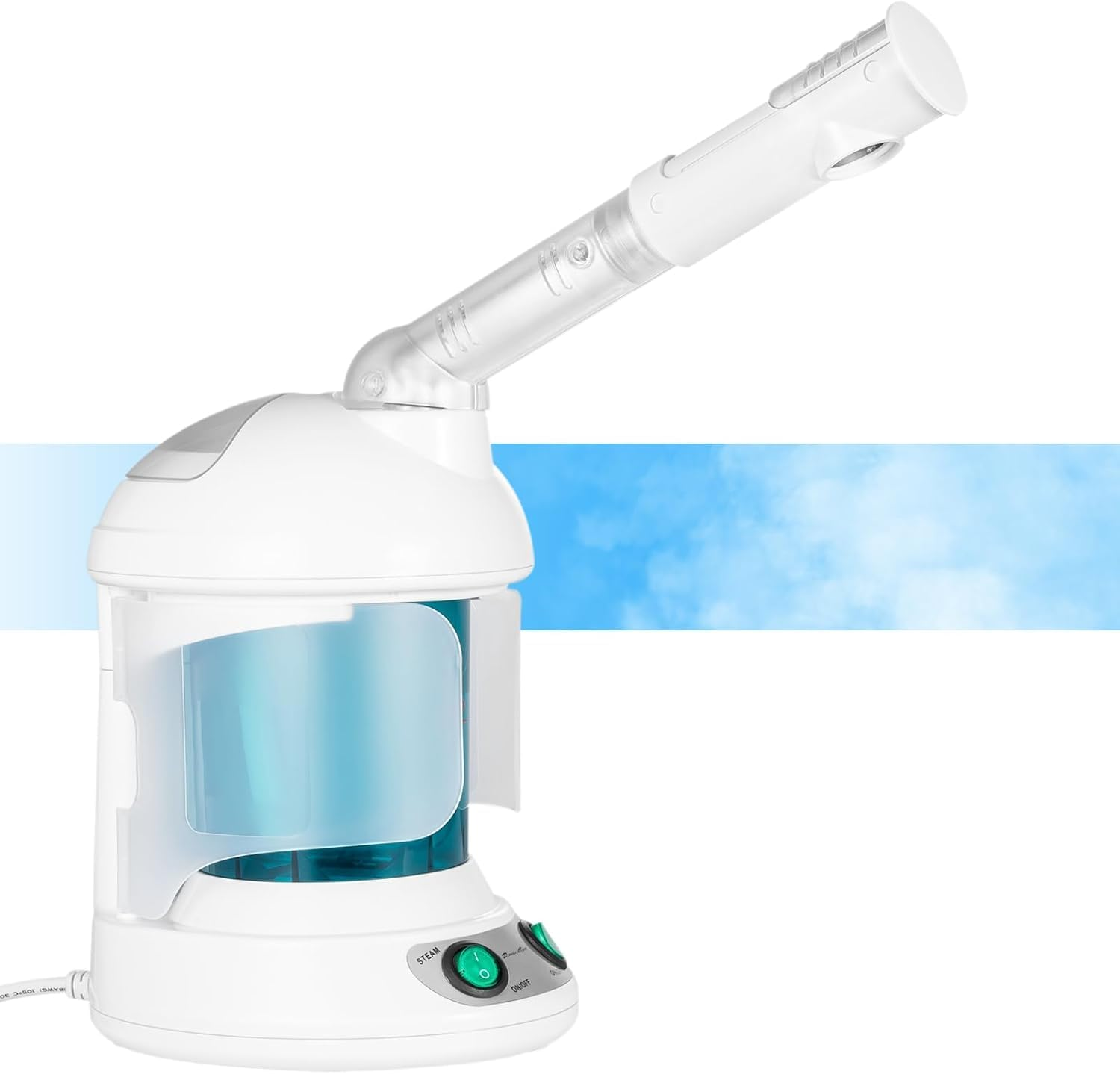 Havvo Portable Facial Steamer, Nano Ionic Face Steamer with 360&deg; Rotatable Sprayer, Mini Facial Steamer for Salon and Spa image number 2