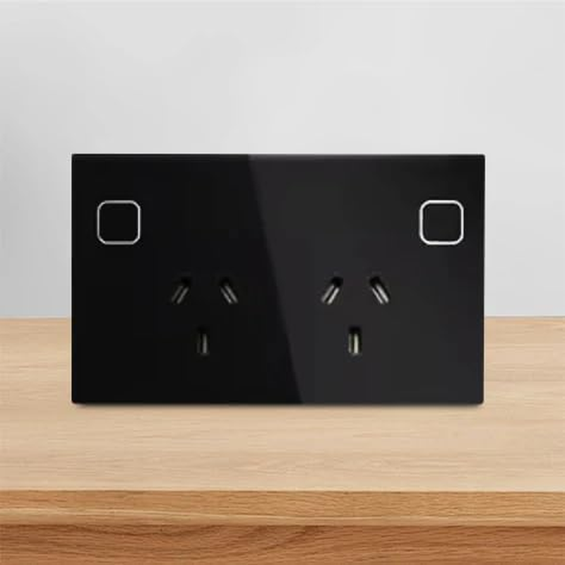 Australian Certified Zigbee Smart Double Power Point (White & Black) (Black) - Black image number 2