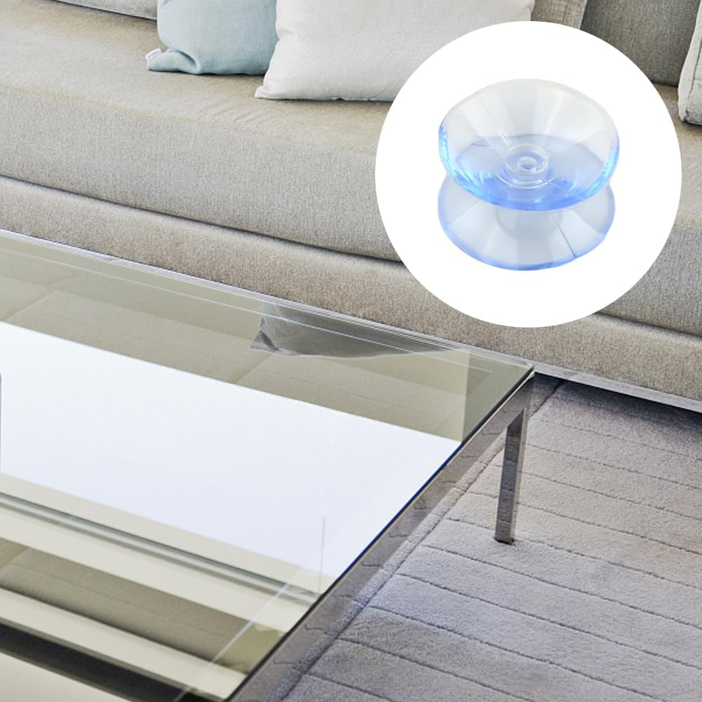 10Pcs Double Sided Suction Cups,Non-Slip Silicone Suction Cups for Glass Table Top,Clear Glass Table Suctions Pads for Tabletop,Windshield,Mirror,Window(Size:20Mm/0.78Inch)