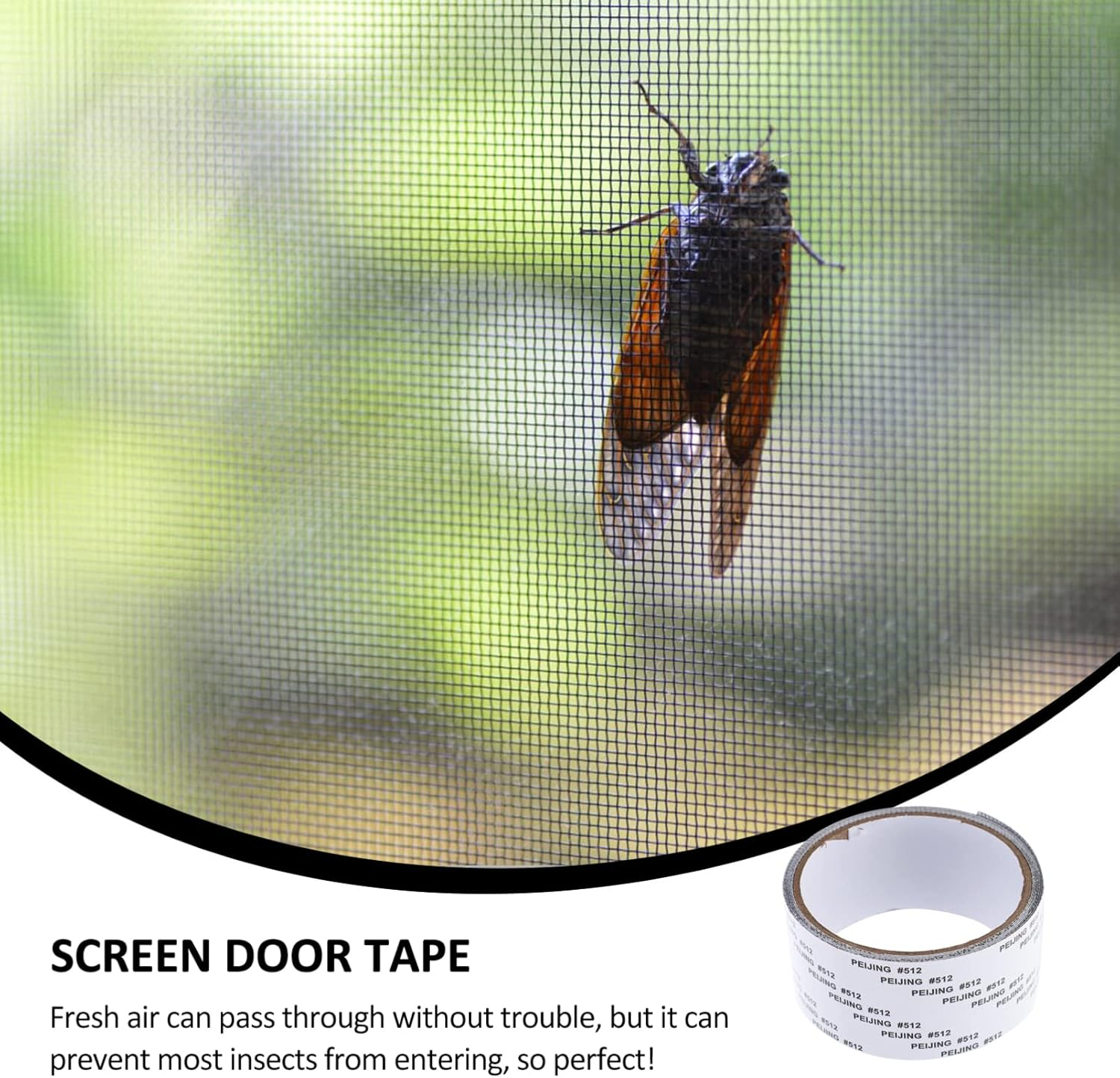 Self-Adhesive Window Screen Repair Tape 5Cm X 2M Gray Patch Mesh Screen Door Repair Kit for Home Use image number 5