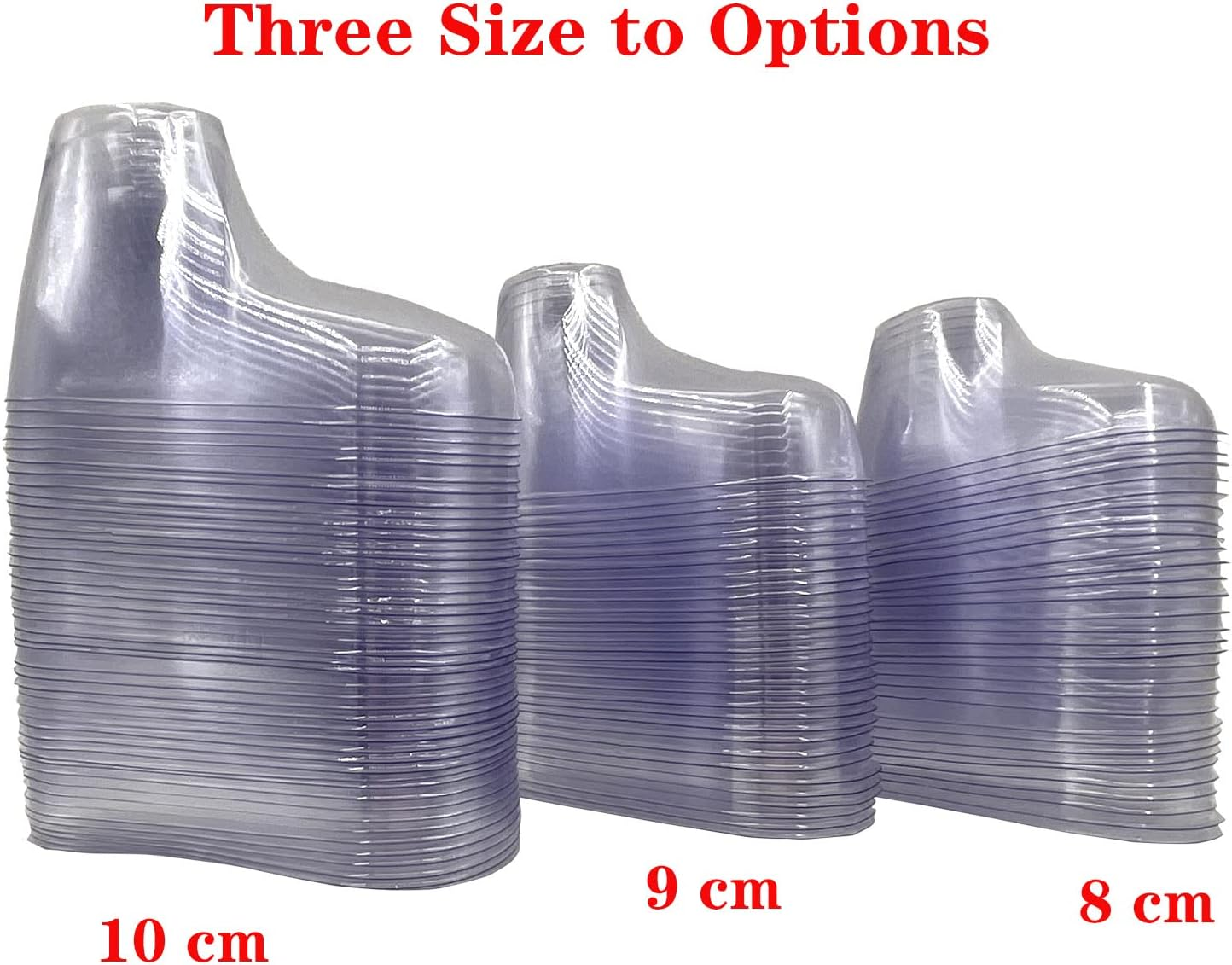 Baby Shoes Display Baby Booties Forms Baby Sock Display, 50Pcs 10Cm Clear Plastic Baby Feet Display Durable Toddler Crochet Baby Shoes Holder, Blue image number 3