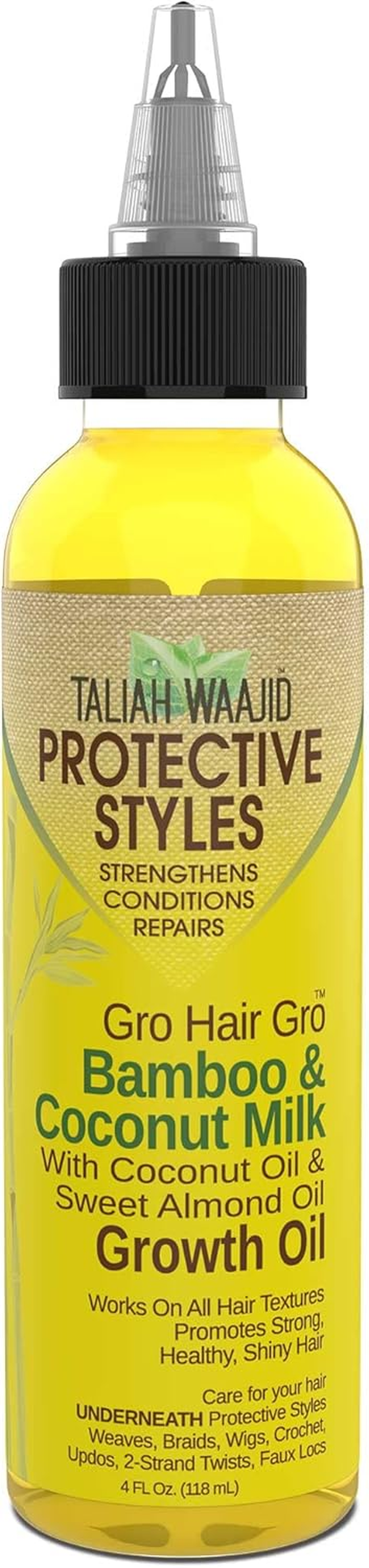 Taliah Waajid Hair Gro Bamboo and Coconut Milk Growth Oil, 4 Oz
