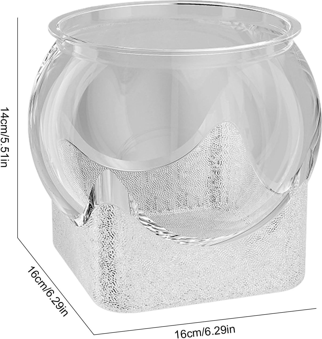 Round Fish Tank - Clear Aquarium Betta Fish Tank | Planter Decor for Home Living Room Bedroom Bathroom Desk Workplace Dorm image number 4