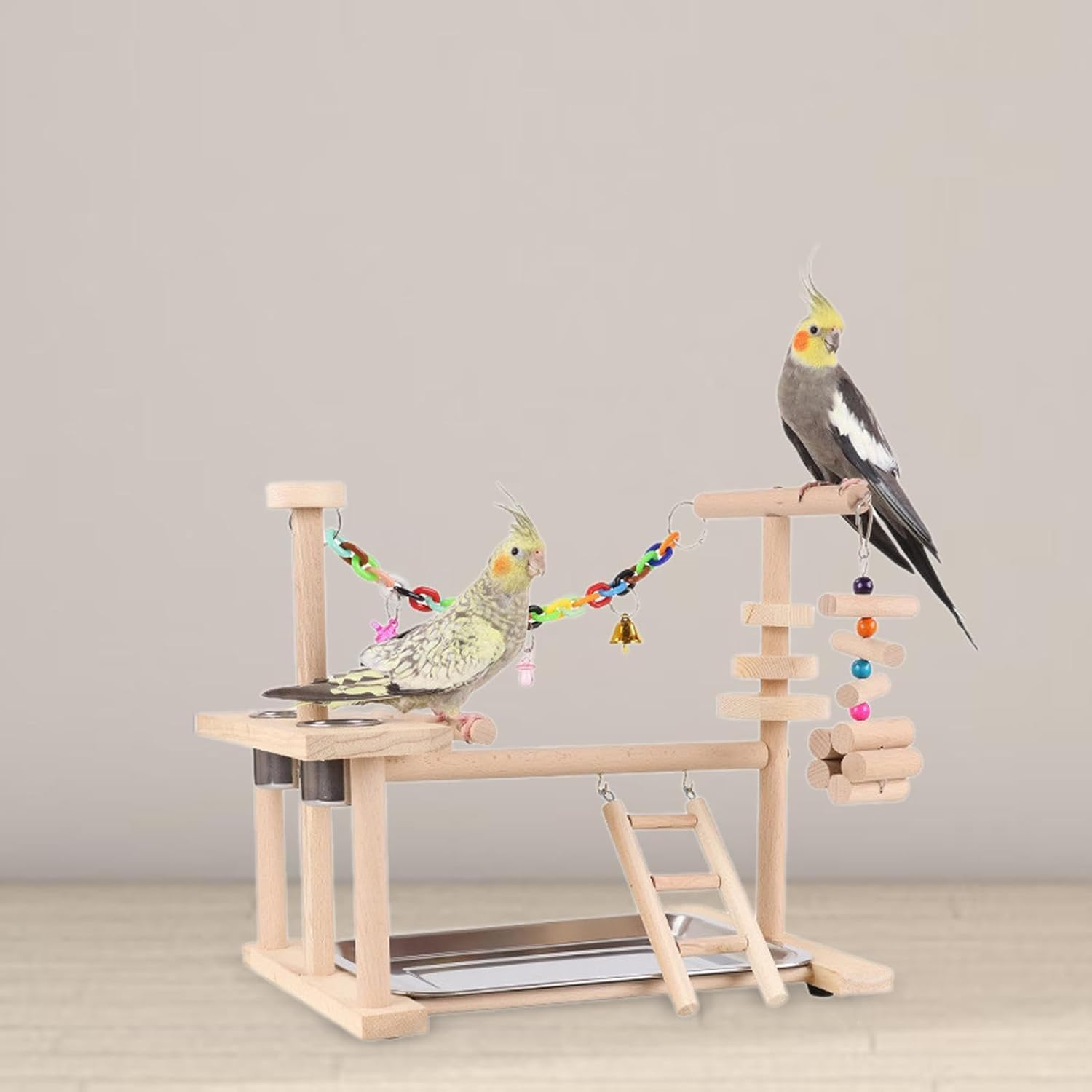 Fzaqwen Parrot Bird Playground Parrot Playstand for Cockatiel Small Parakeets Macaws image number 2