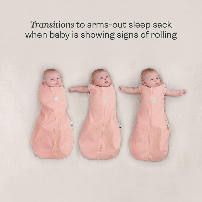 Ergopouch 1.0 TOG Cocoon Swaddle Bag, Newborn, Berries Print &ndash; Organic Cotton, Two-Way Zip, Arms In/Out, All-Season Comfort, Ideal for Room Temperatures (20&ndash;24&deg;C) image number 3