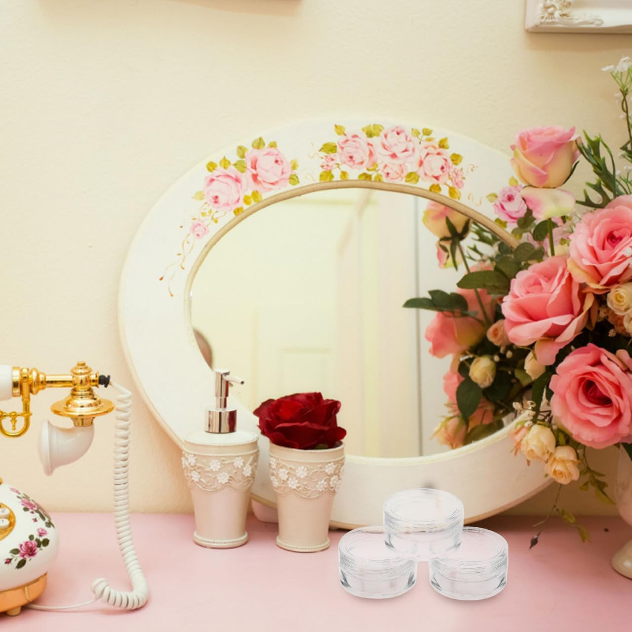 Baluue 20 Pieces Sample Containers with Lids, Clear Plastic Cosmetic Containers Refillable Sample Jars Portable for Creams Lotion Liquid Storage, 5 Gram - Transparent image number 2