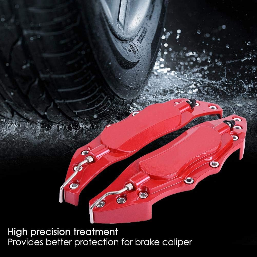 Akozon Brake Caliper Cover, 2Pcs Aluminum Alloy Brake Caliper Guard High Precision Car Brake Caliper Protector for Wheel Hub 16In-17In Medium (Red) image number 6